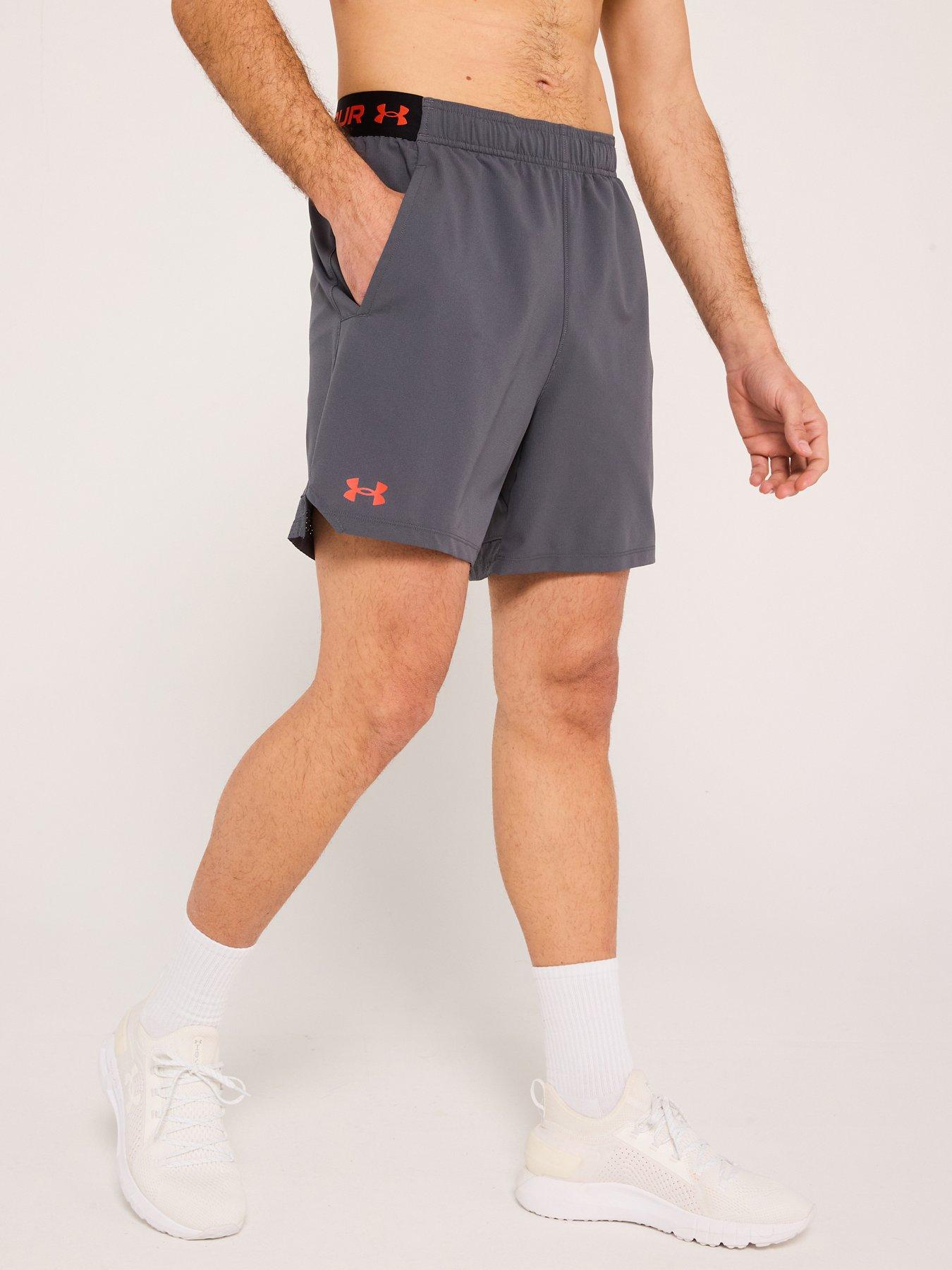 UNDER ARMOUR Mens Training Vanish Woven 6 Inch Shorts - Grey, Grey, Size L, Men