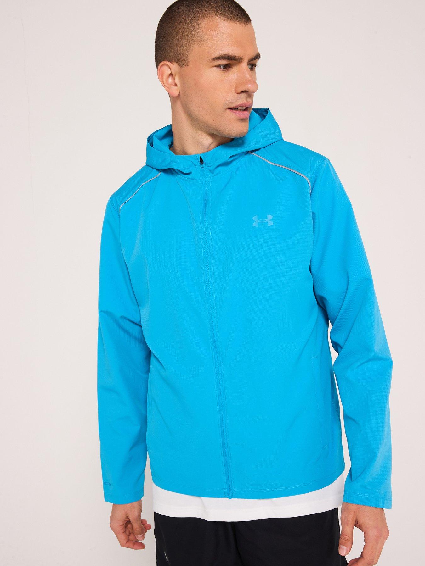 undefined Mens Running Launch Hooded Jacket - Bue - Blue