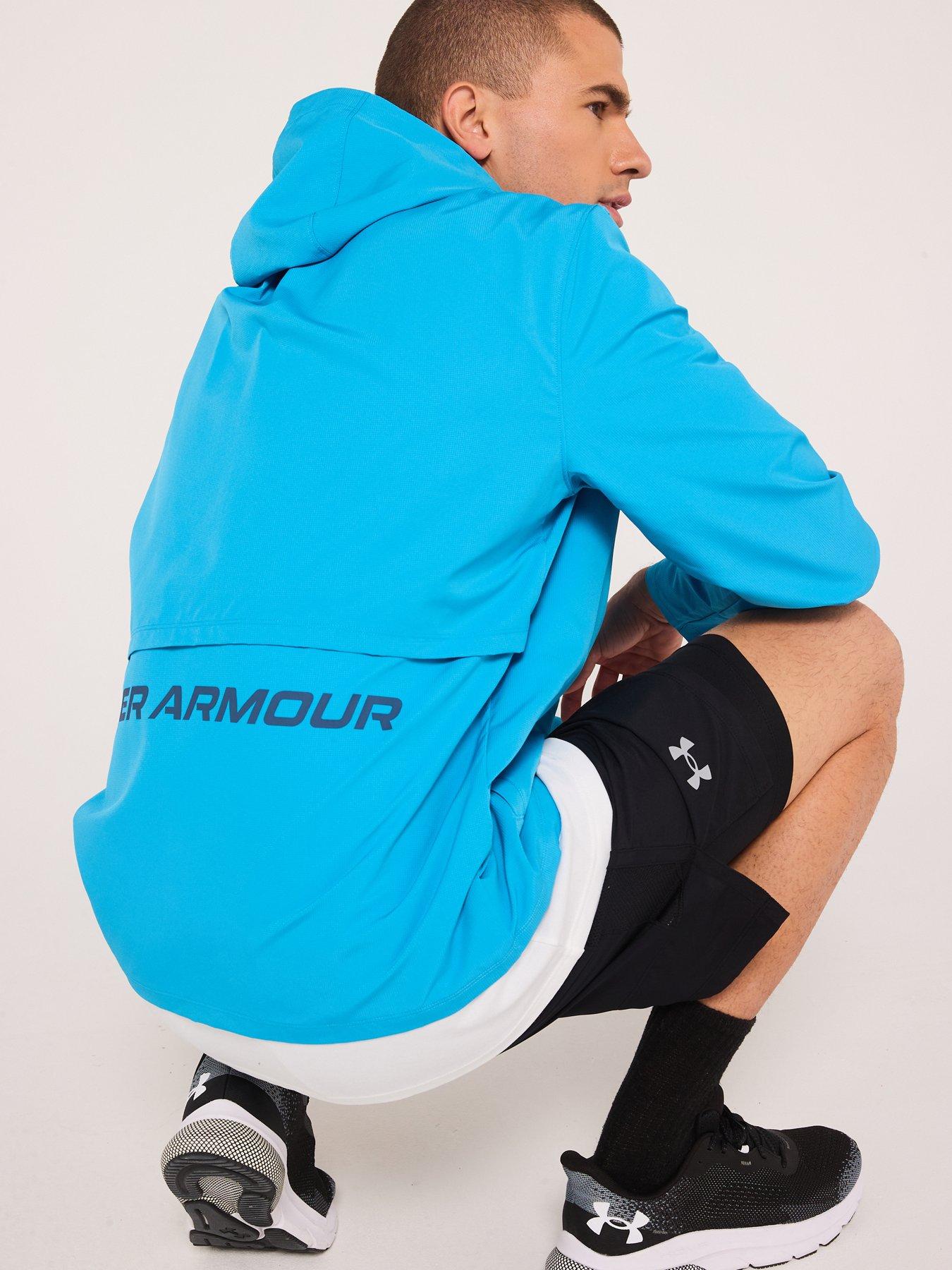 Image 5 of 6 of UNDER ARMOUR Mens Running Launch Hooded Jacket - Bue - Blue
