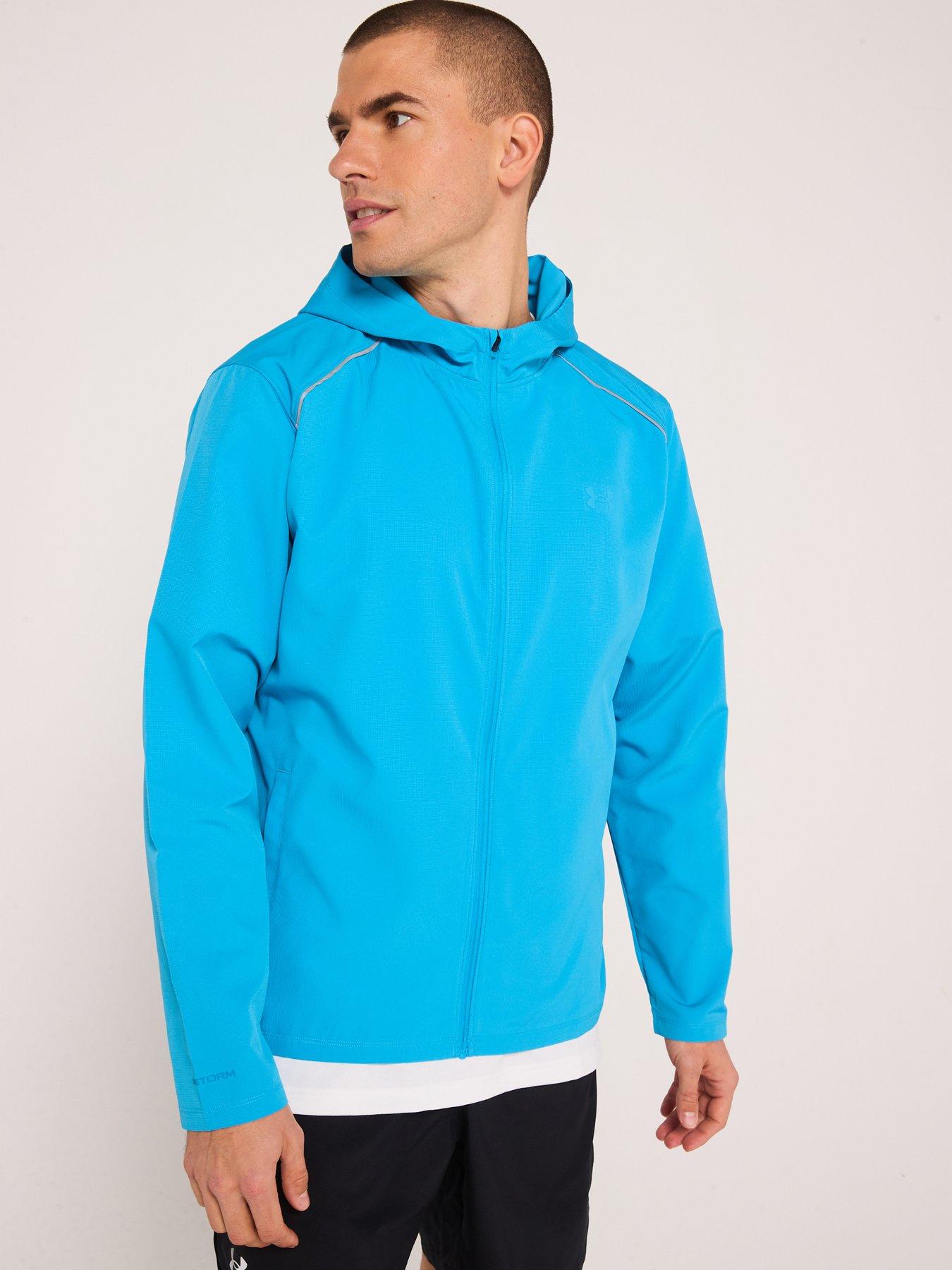 Image 6 of 6 of UNDER ARMOUR Mens Running Launch Hooded Jacket - Bue - Blue