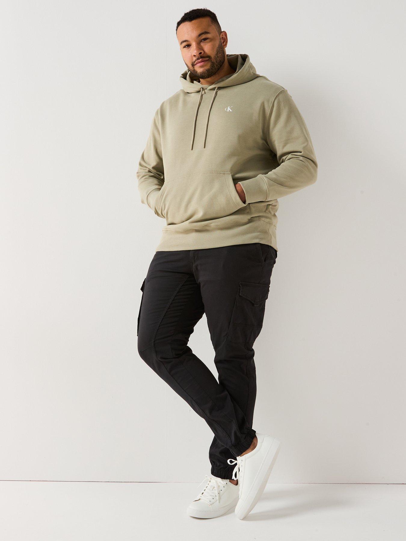 Image 3 of 6 of Calvin Klein Jeans Plus Painted Hoodie - Khaki