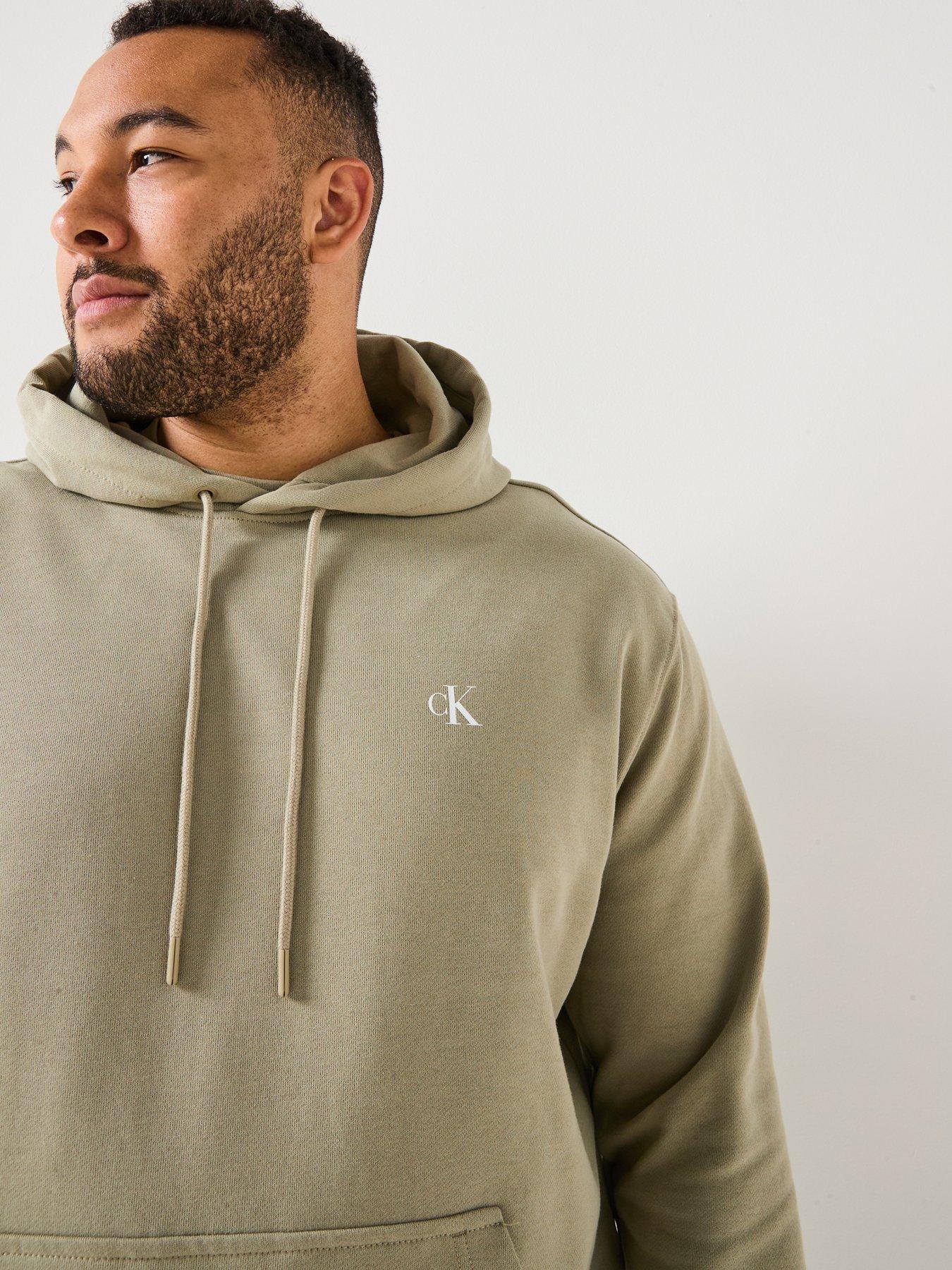 Image 4 of 6 of Calvin Klein Jeans Plus Painted Hoodie - Khaki