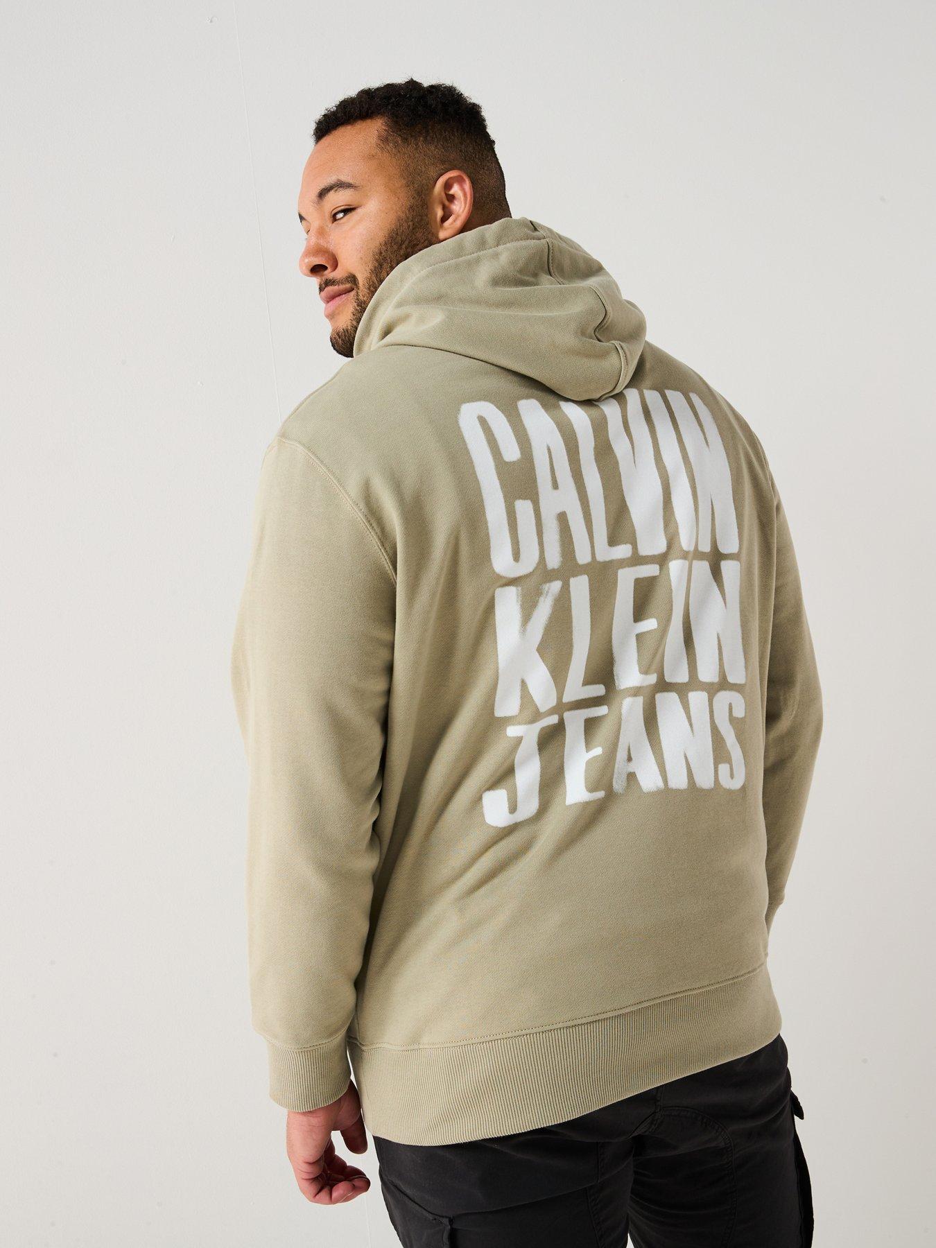 Image 5 of 6 of Calvin Klein Jeans Plus Painted Hoodie - Khaki