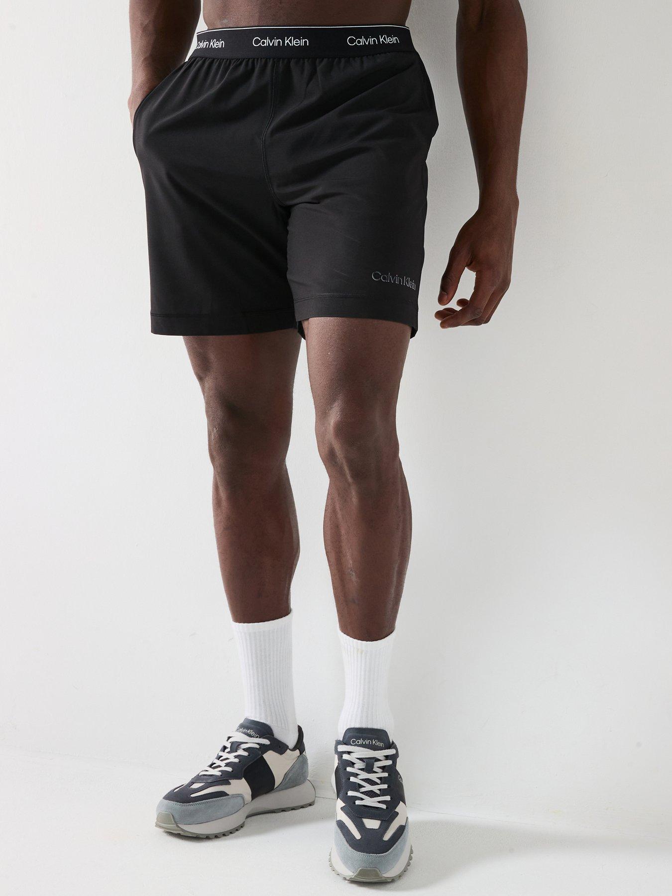 undefined CK 7" Waistband Logo Woven Shorts - Black