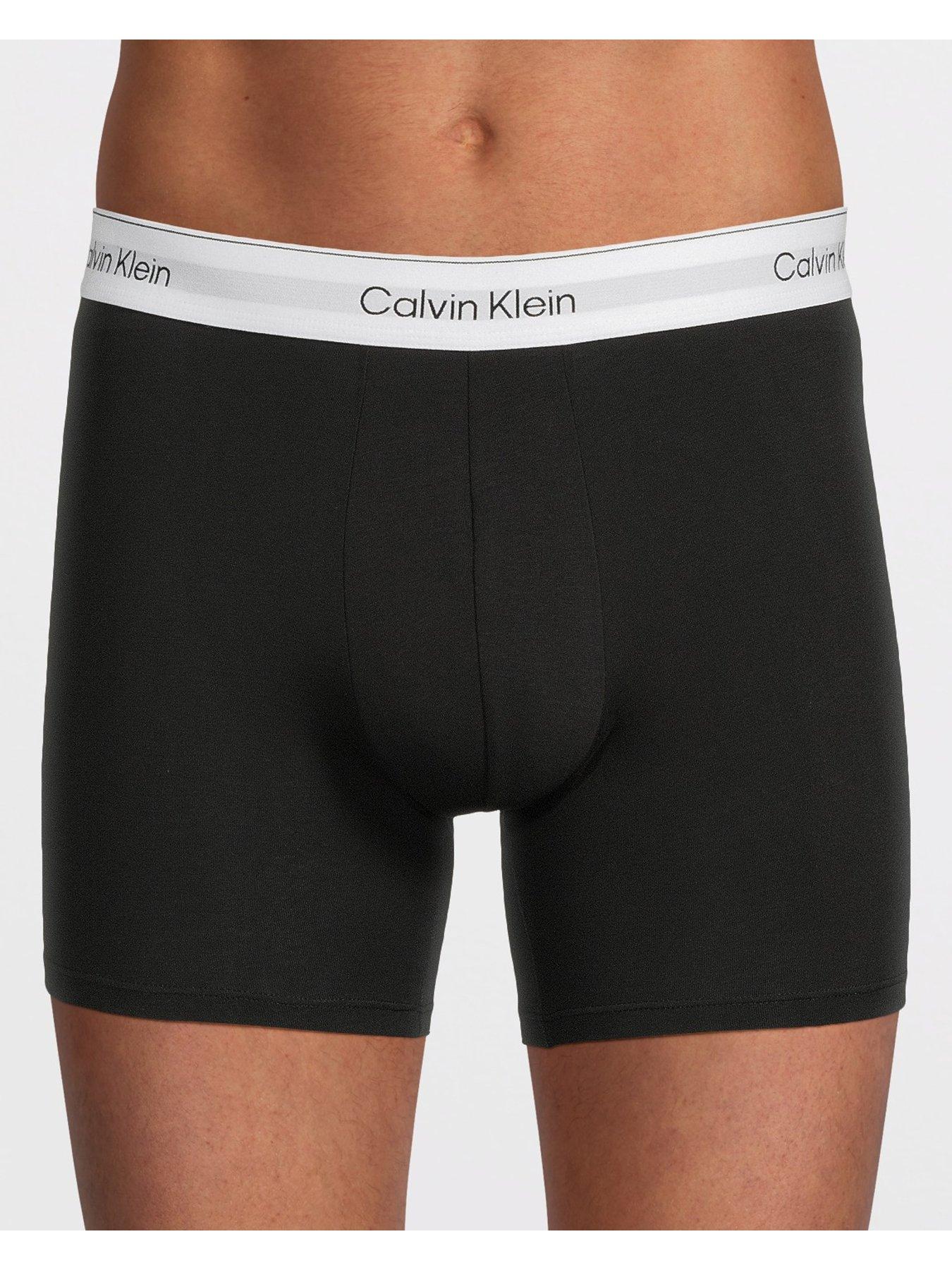 Image 2 of 3 of Calvin Klein 3 Pack of Icon Cotton Stretch Boxer Briefs - Black