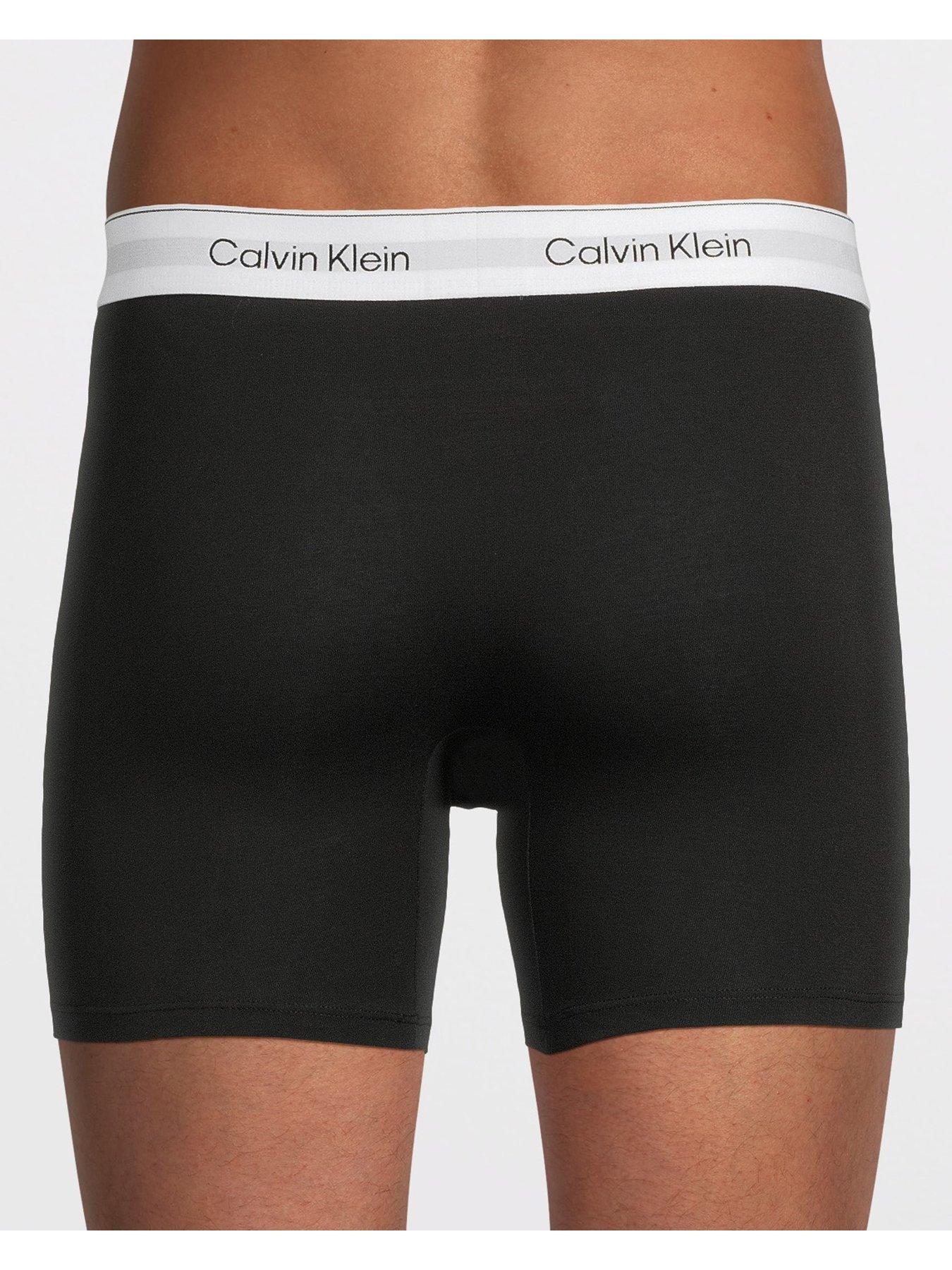 Image 3 of 3 of Calvin Klein 3 Pack of Icon Cotton Stretch Boxer Briefs - Black
