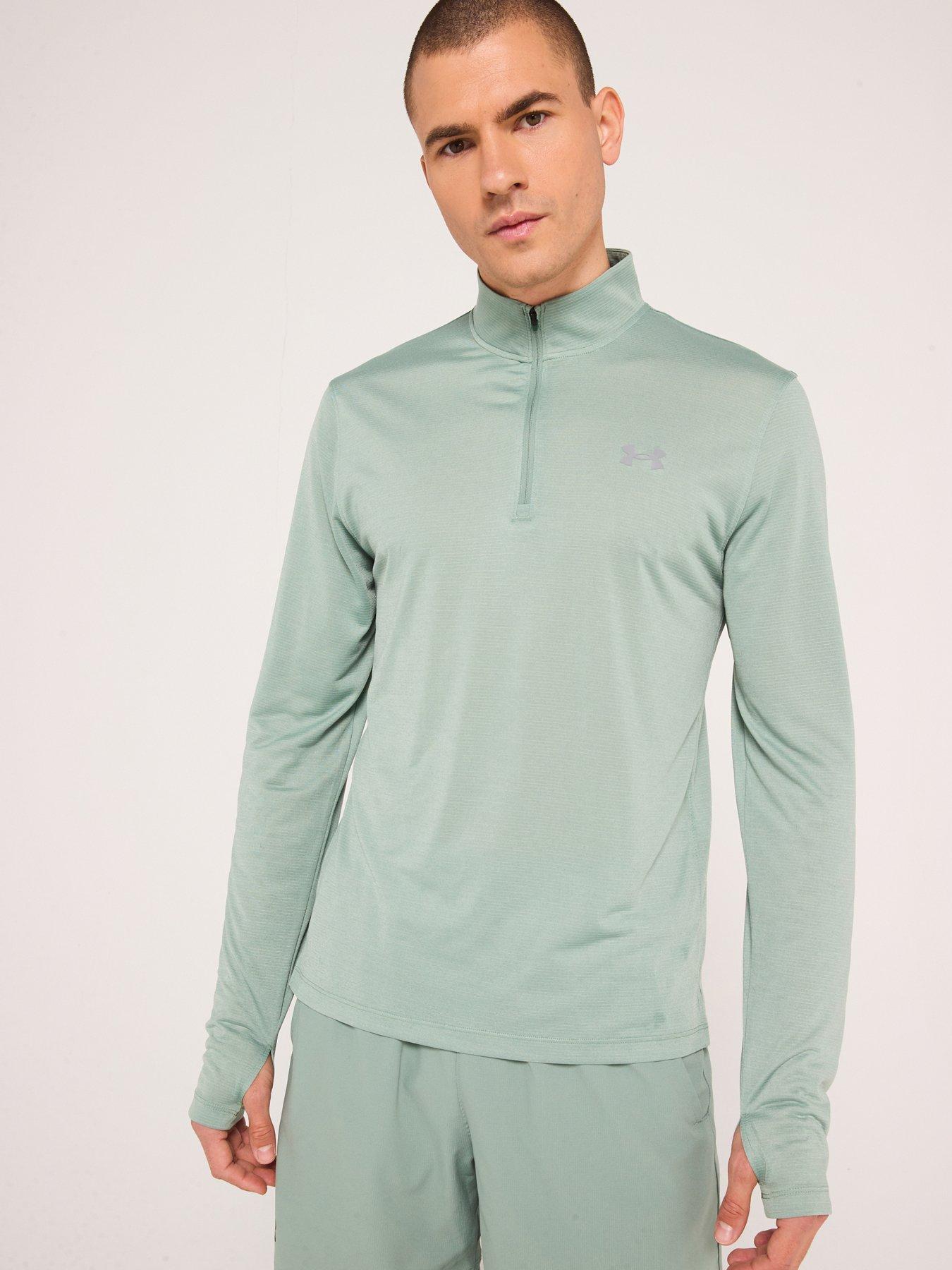 undefined Mens Running Launch 1/4 Zip Top - Green