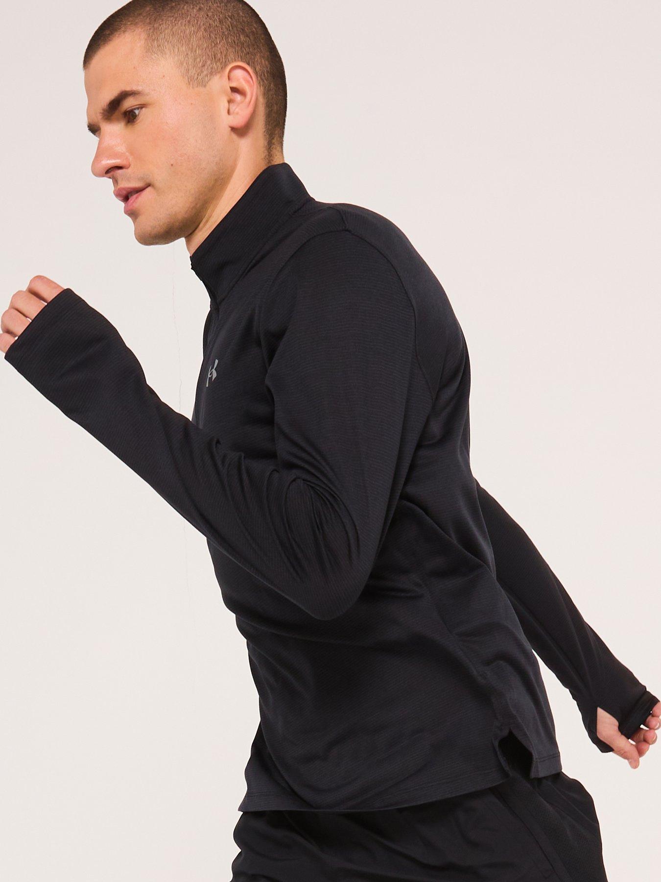 Image 4 of 6 of UNDER ARMOUR Mens Running Launch 1/4 Zip Top - Black