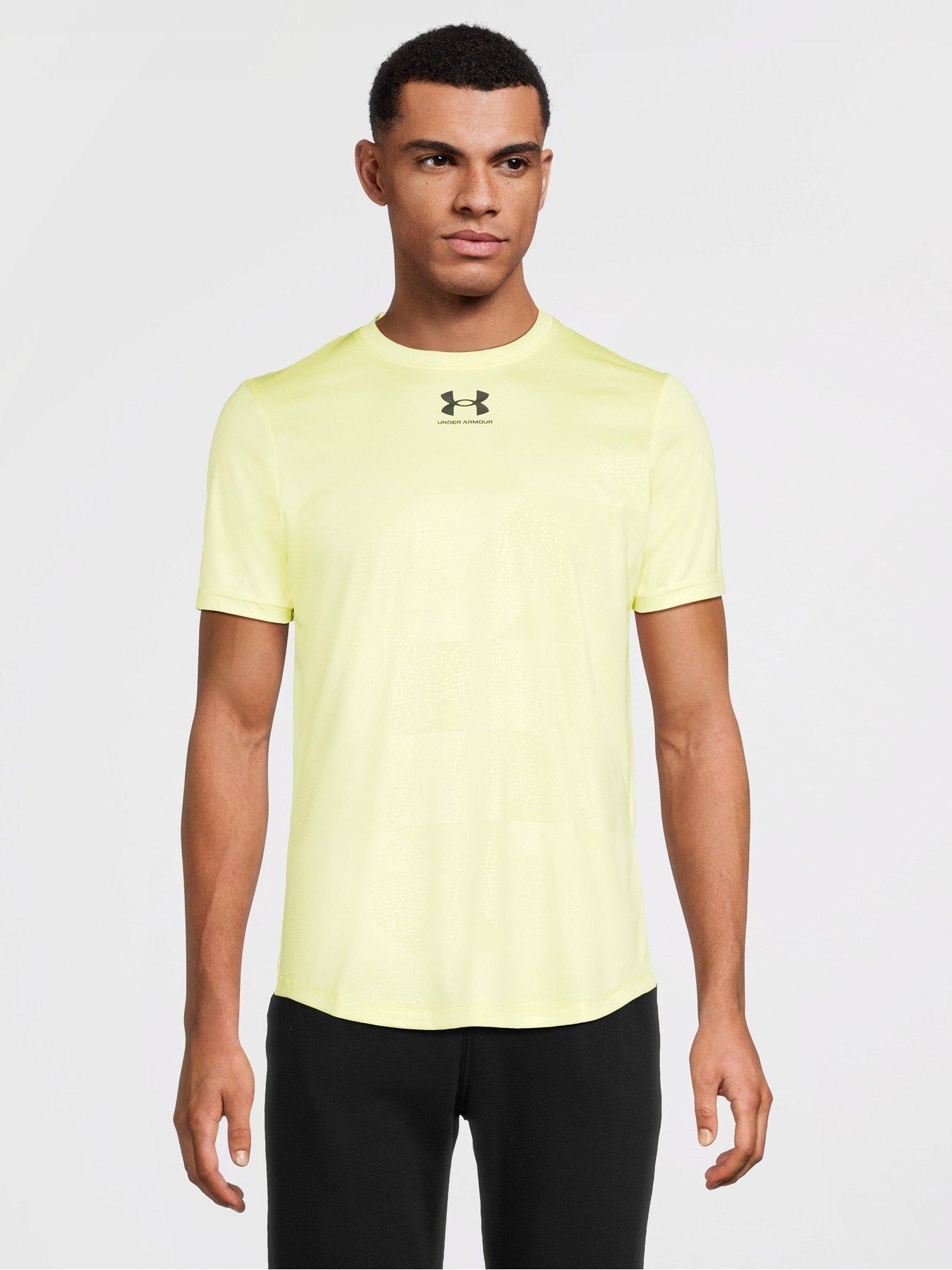 UNDER ARMOUR: Mens Challenger Pro Train Printed T-Shirt - Yellow