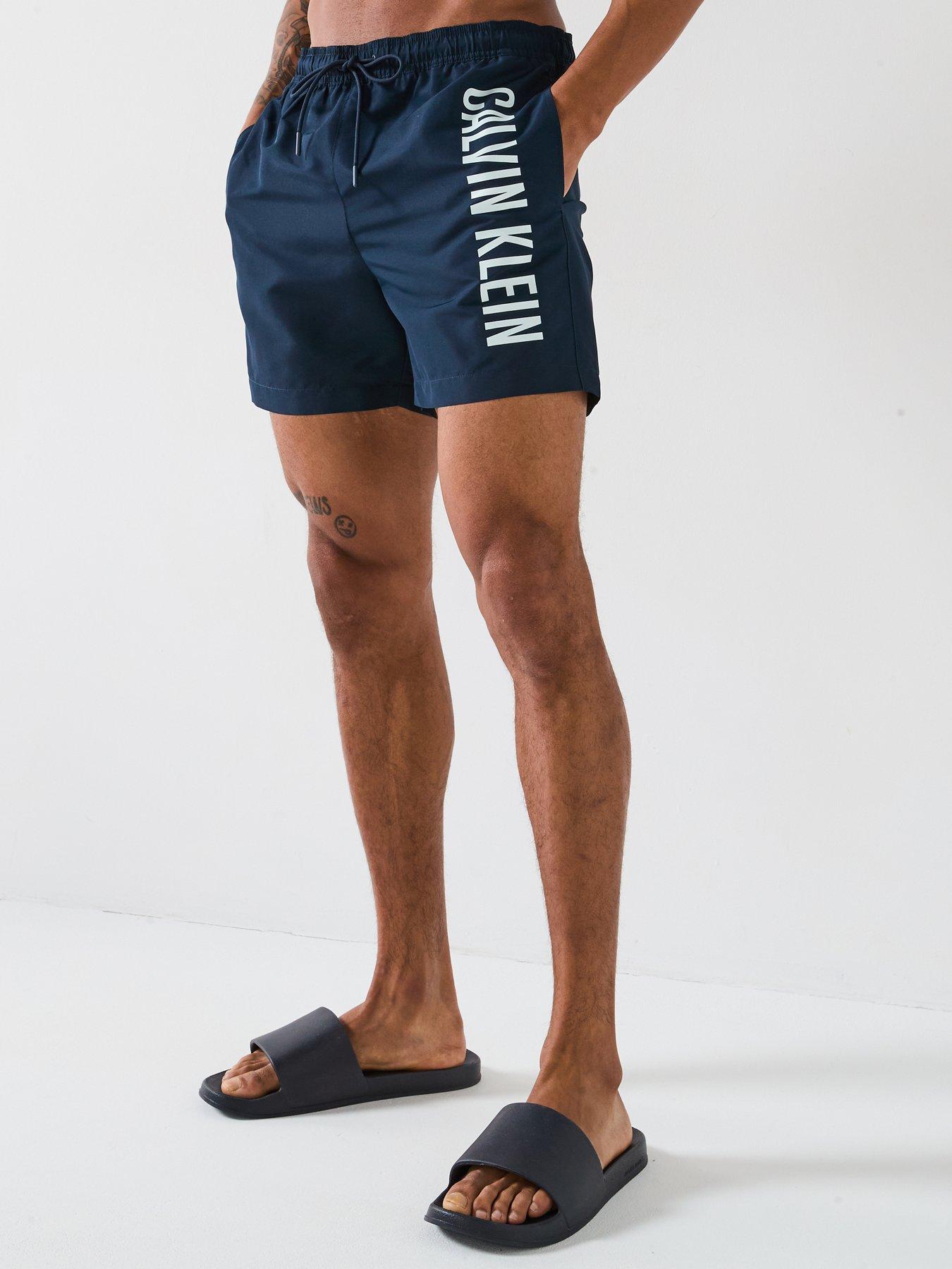 undefined Side Logo Swim Shorts - Navy