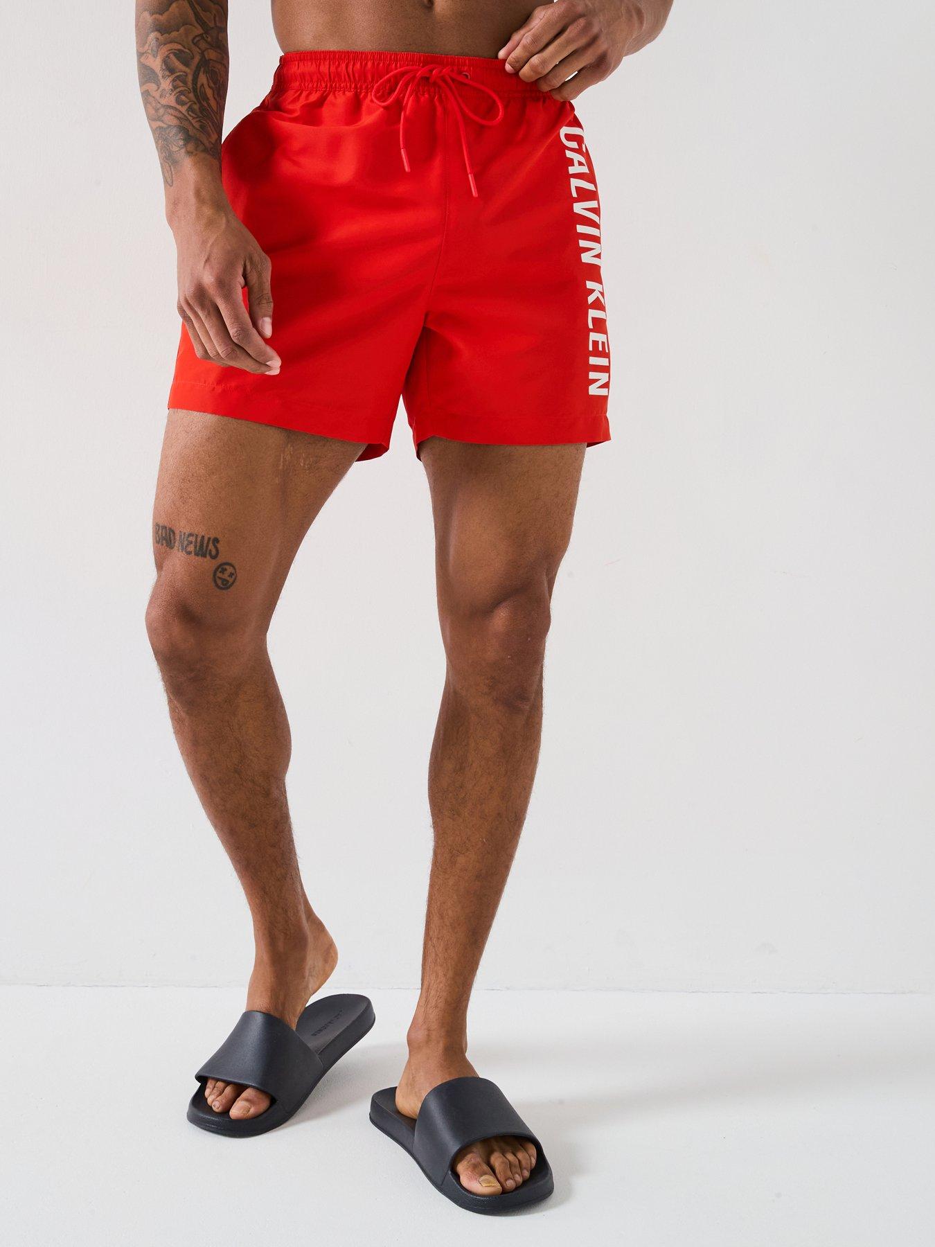 undefined Side Logo Swim Shorts - Red