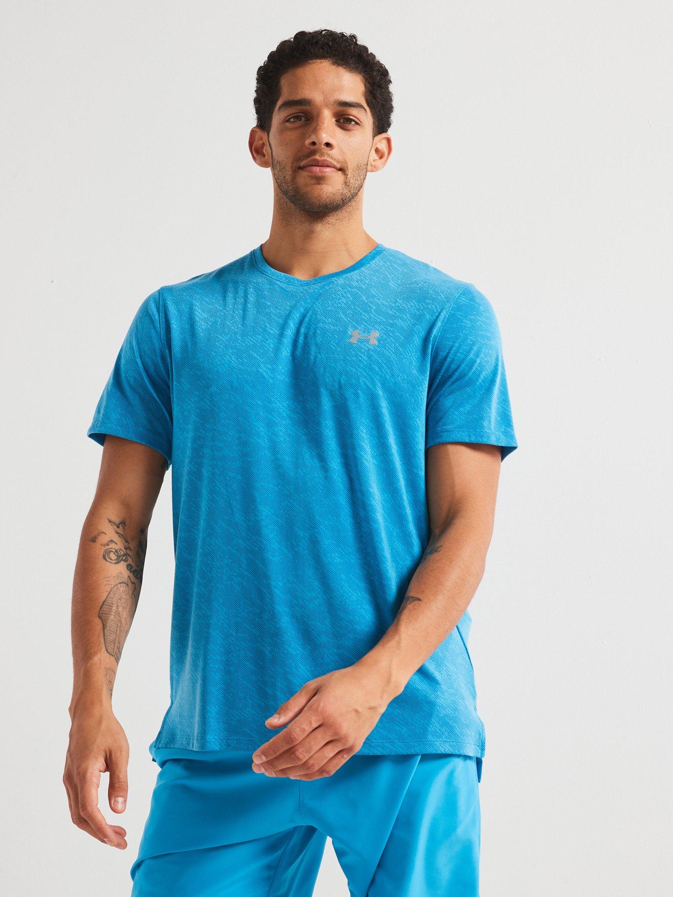 undefined Mens Running Launch Camo T-Shirt - Blue