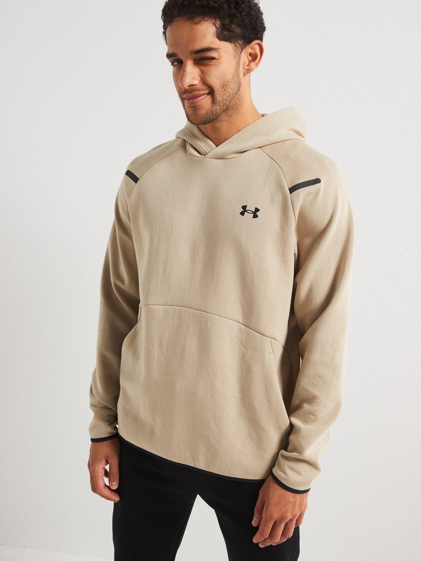 undefined Mens Training Unstoppable Fleece Hoodie - Beige