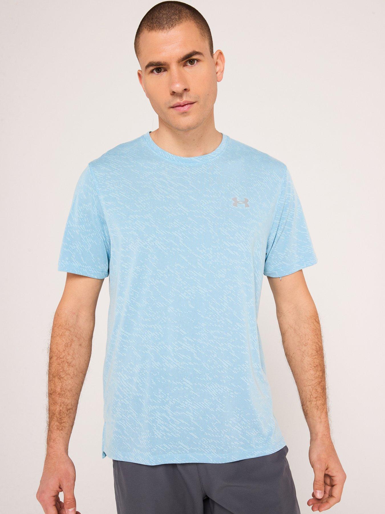 undefined Mens Running Launch Camo T-Shirt - Blue