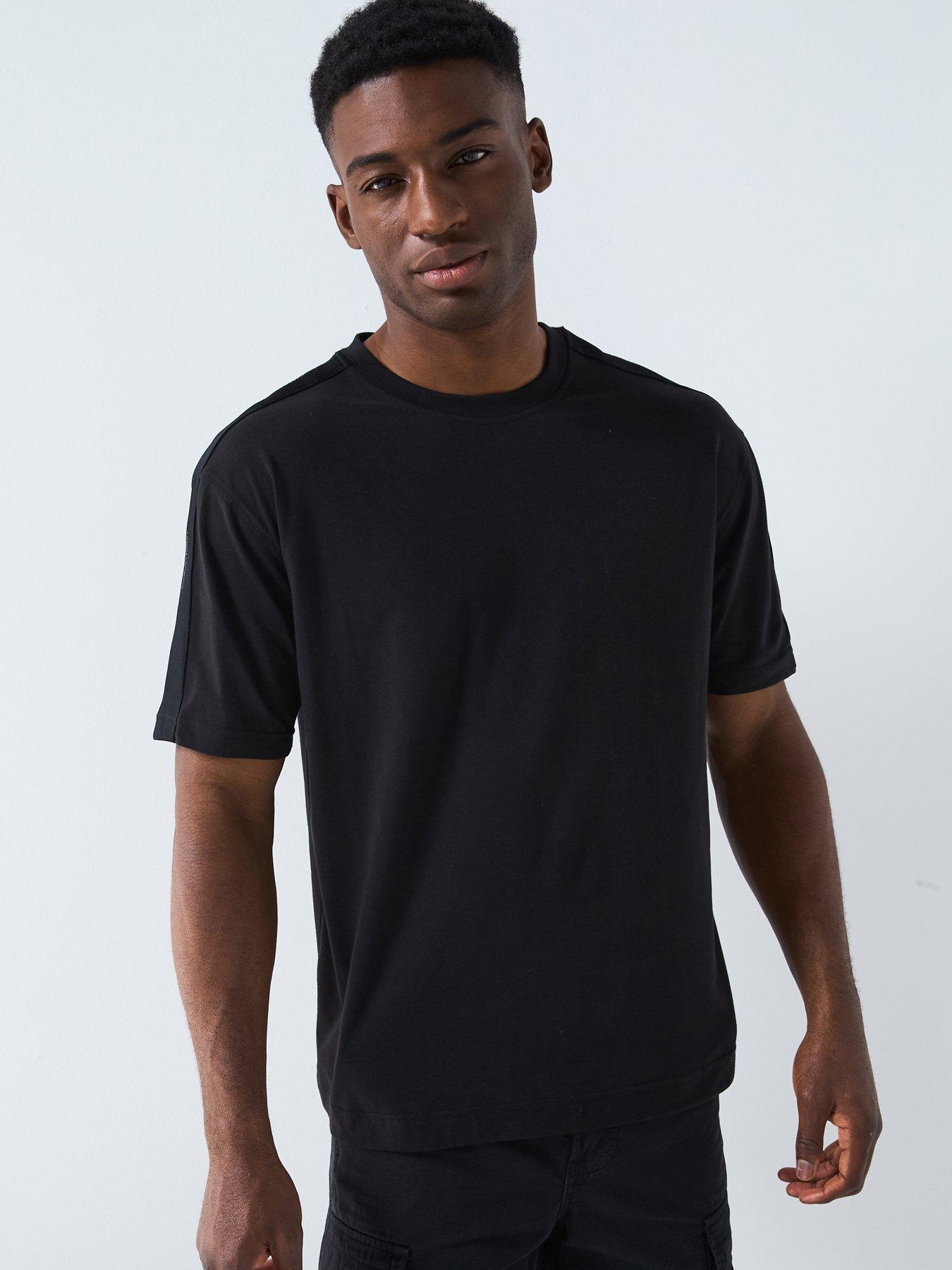 undefined Ck Linear Chest Stripe T-Shirt - Black