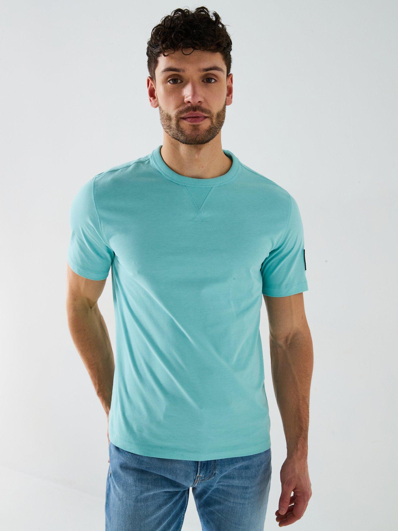 undefined Badge Sleeve Regular Fit T-Shirt - Light Green