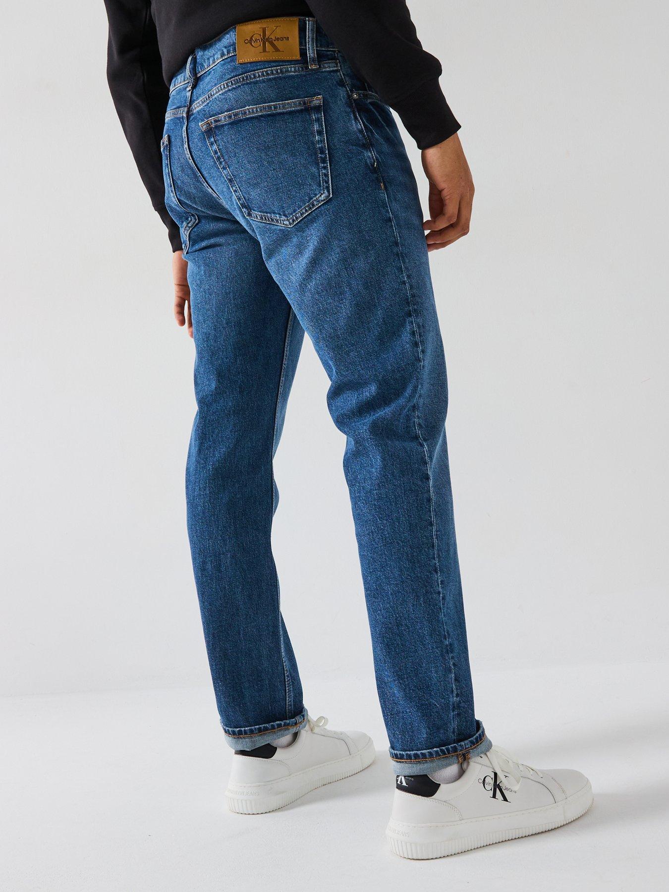 Image 2 of 6 of Calvin Klein Jeans Slim Straight Jeans - Blue