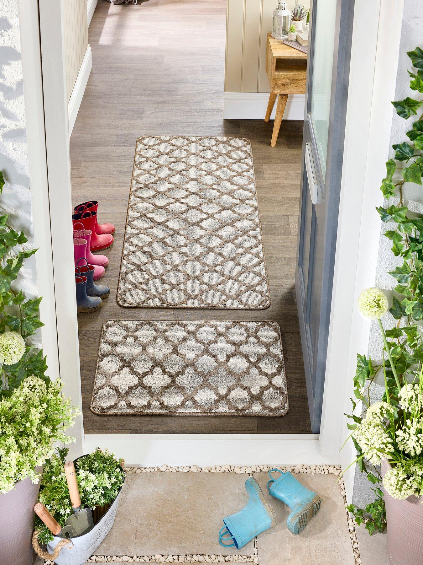 Image 1 of 3 of The Very Collection Moroccan tile, Stain Resistant, Anti Slip Doormat - Brown
