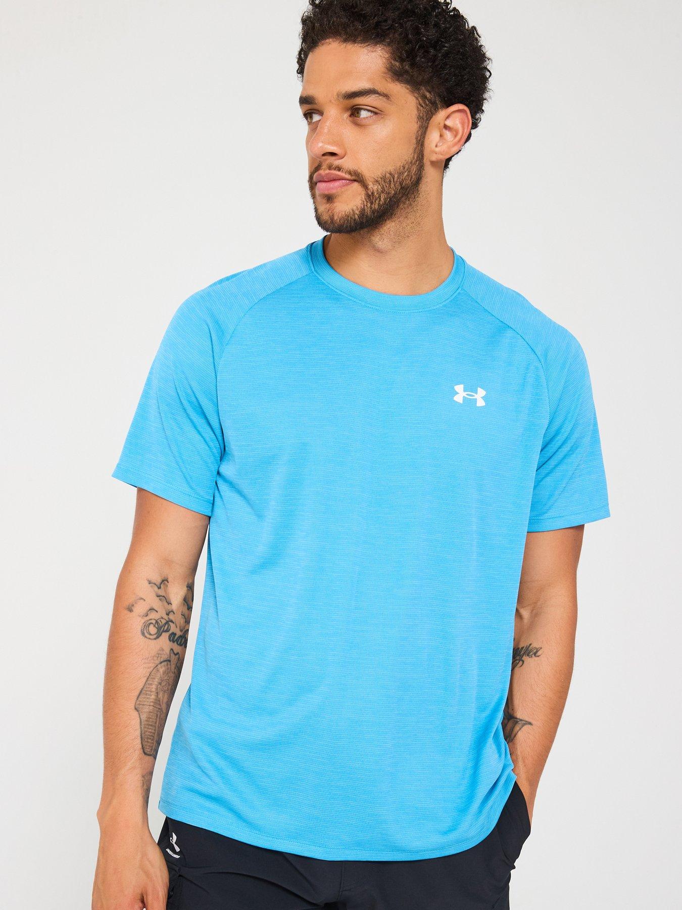 undefined Mens Training Tech Textured T-Shirt - Blue