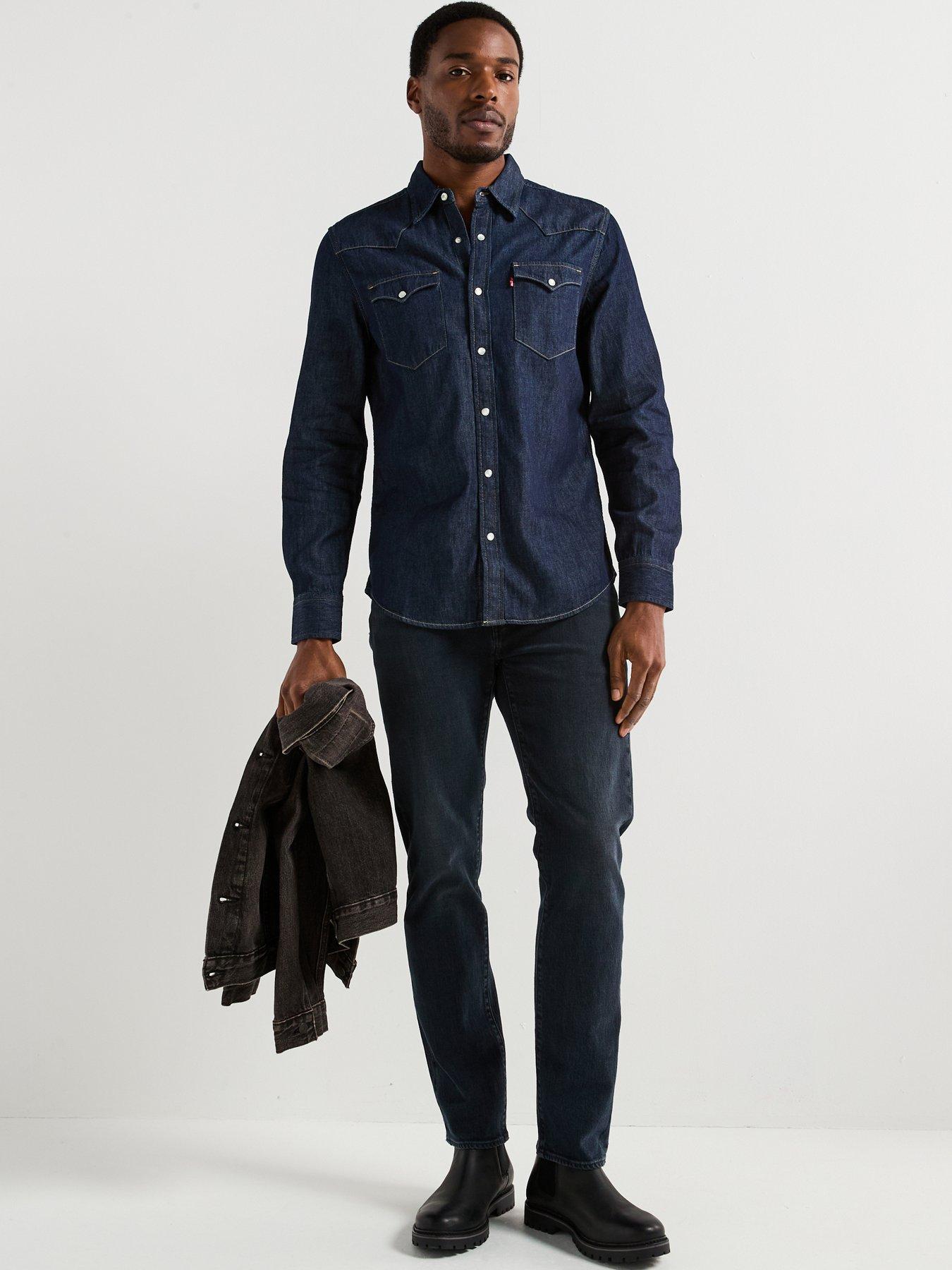 Image 3 of 5 of Levi's Classic Western Standard Denim Shirt - Dark Blue