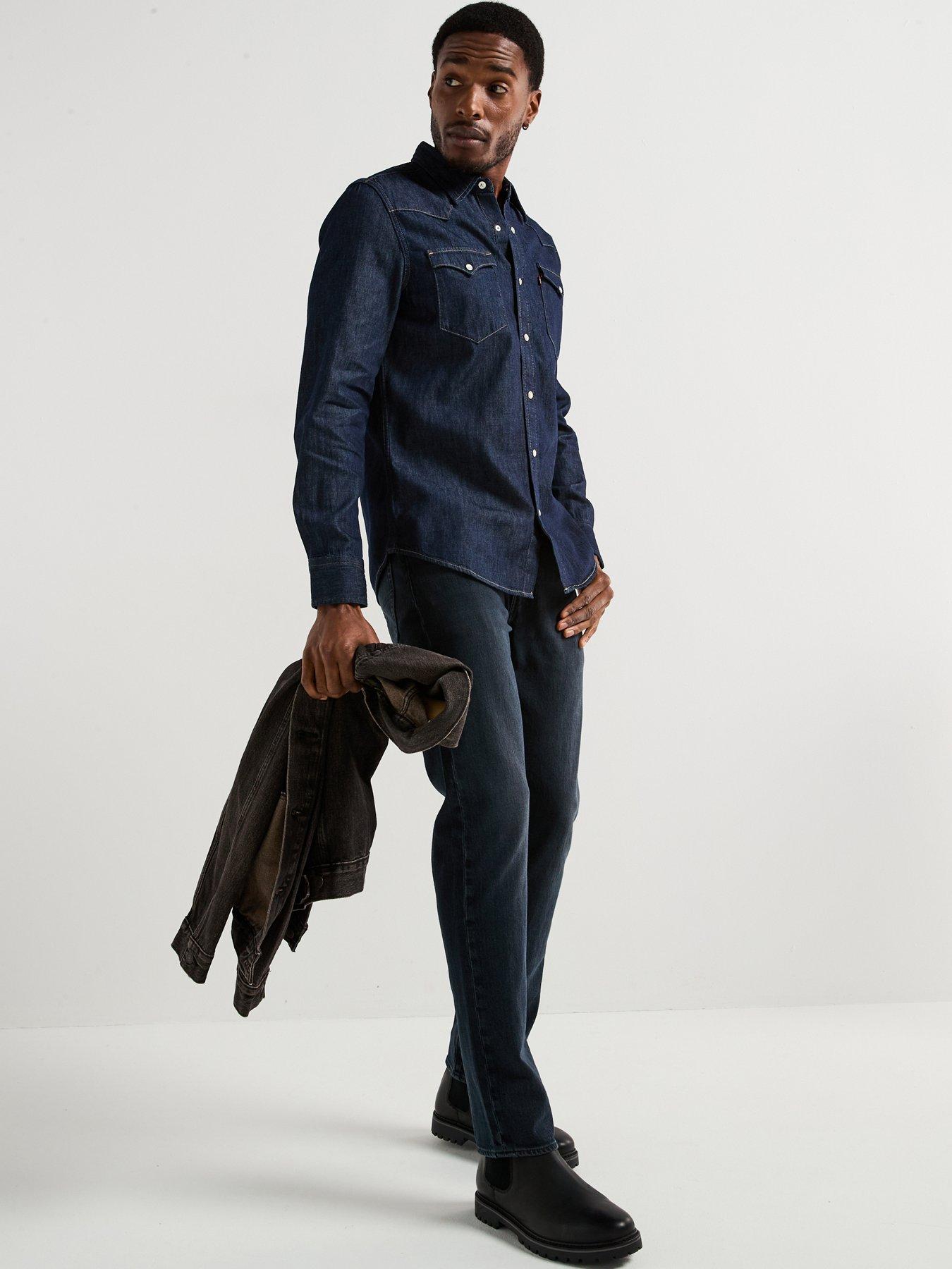 Image 4 of 5 of Levi's Classic Western Standard Denim Shirt - Dark Blue