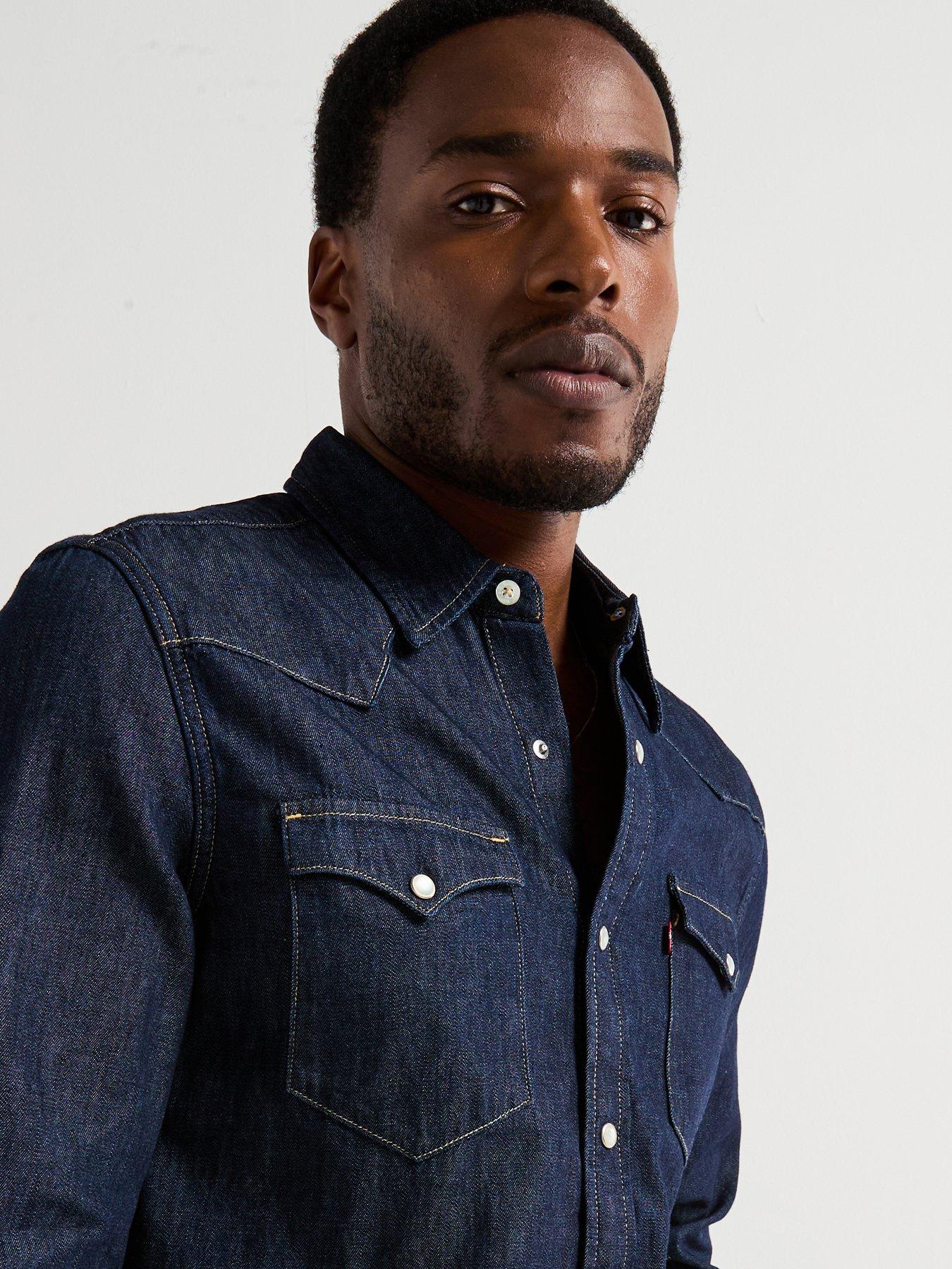 Image 5 of 5 of Levi's Classic Western Standard Denim Shirt - Dark Blue