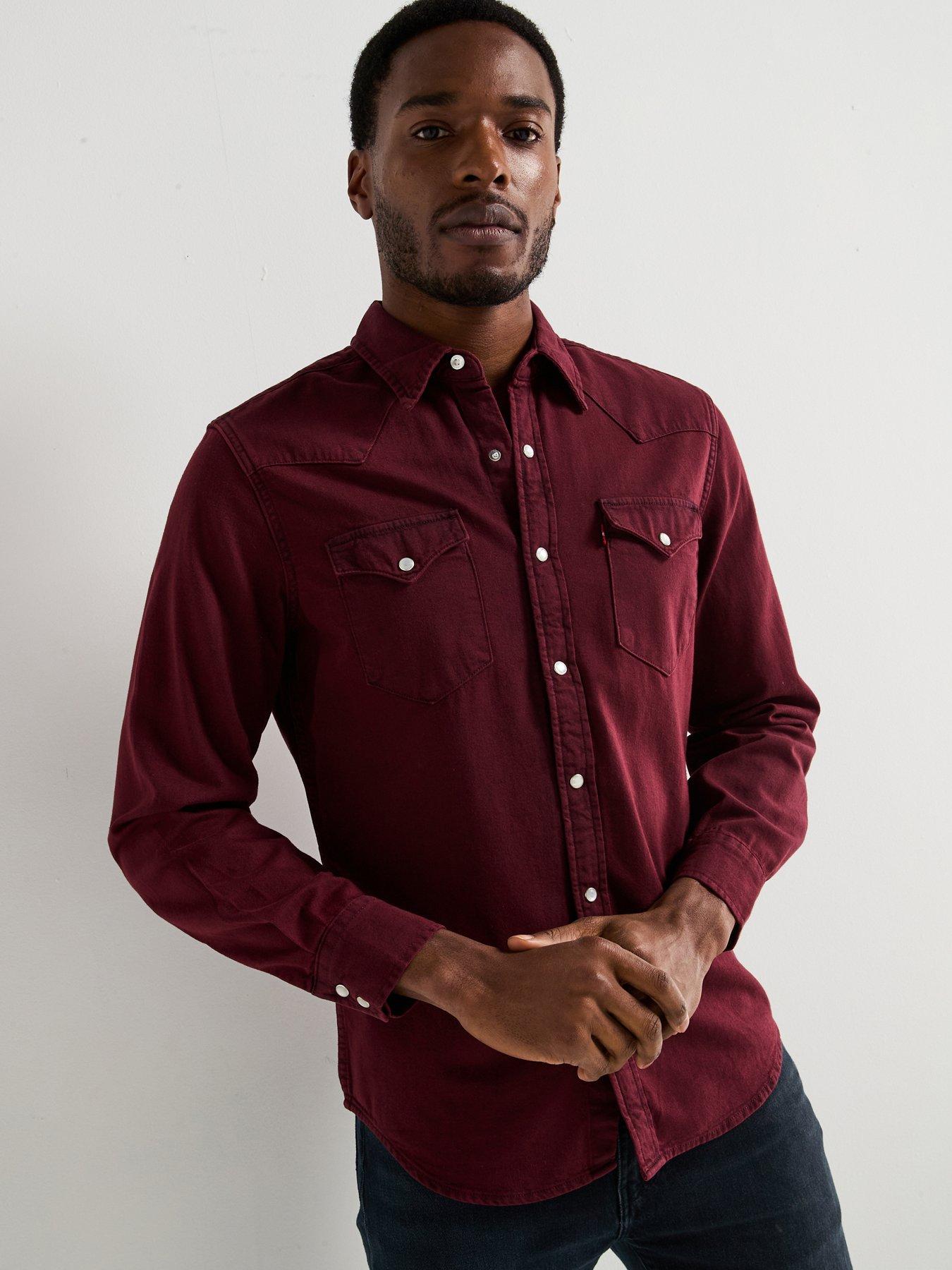 Levi s Classic Western Standard Denim Shirt Dark Red Very