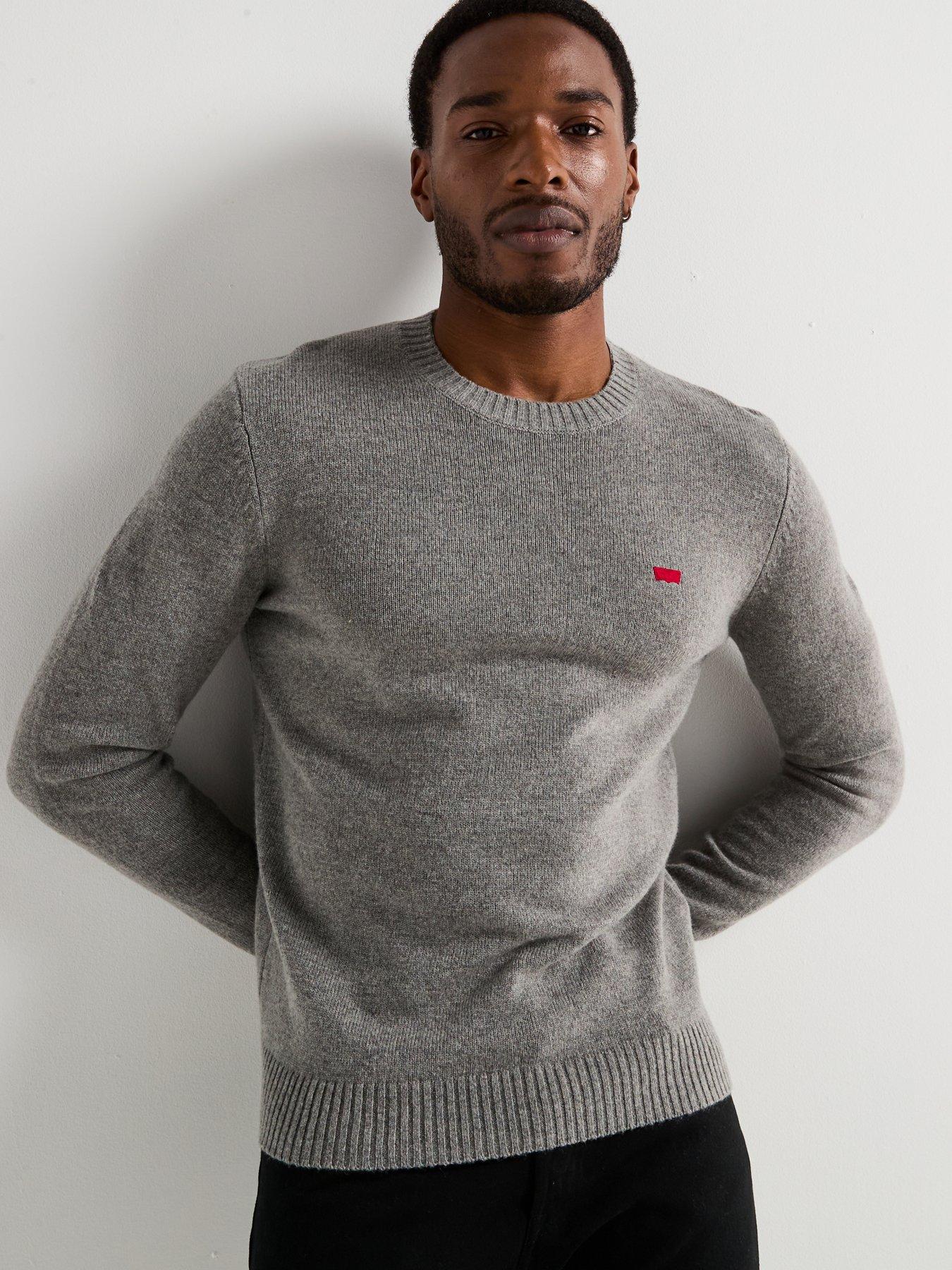 Levi's Original House Mark Knitted Jumper - Grey | Very.co.uk