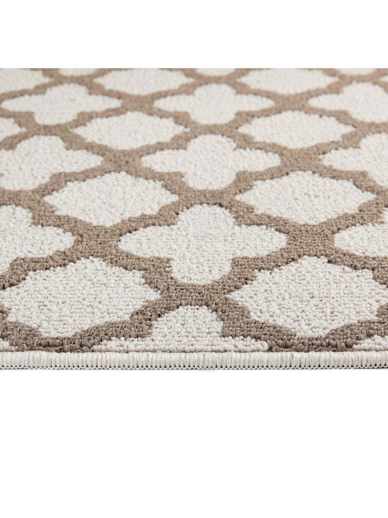 Image 3 of 3 of The Very Collection Moroccan tile, Stain Resistant, Anti Slip Runner - Brown
