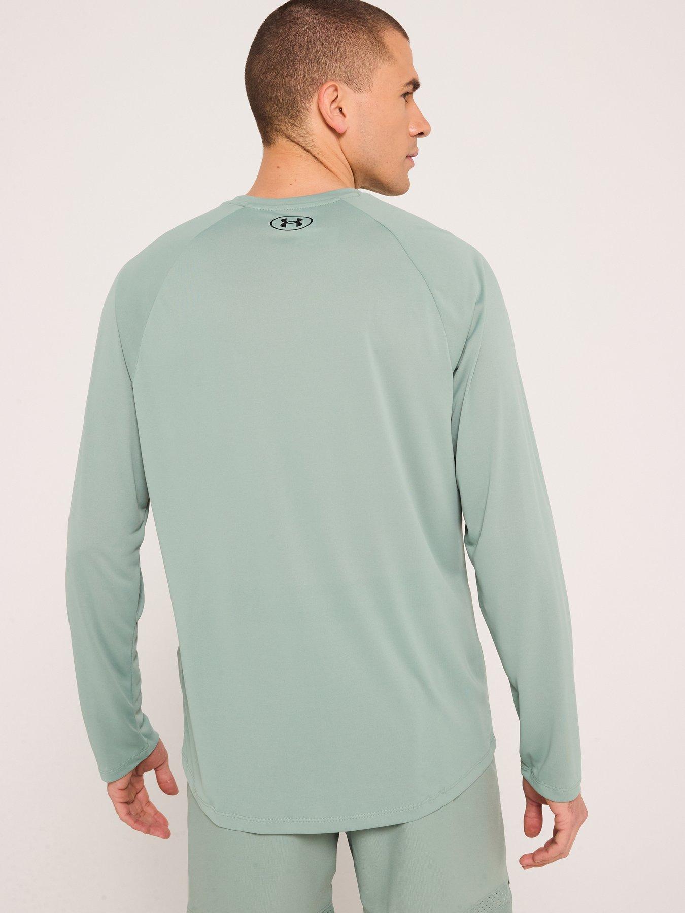UNDER ARMOUR Mens Training Tech 20 Long Sleeve T-Shirt Green Very