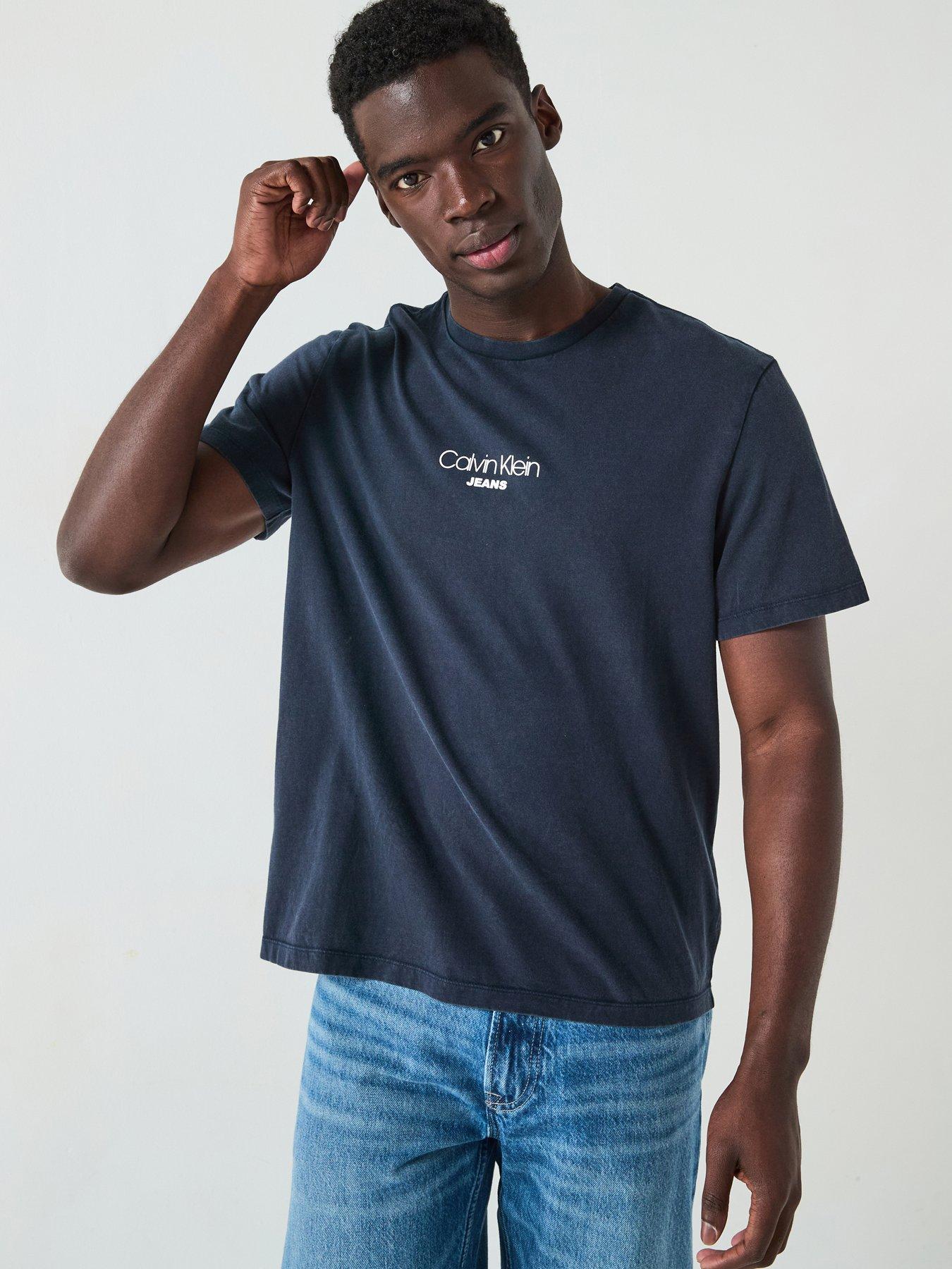 undefined Calvin Klein Jeans Ss Acid Wash 20S Cn T-Shirt - Dark Blue