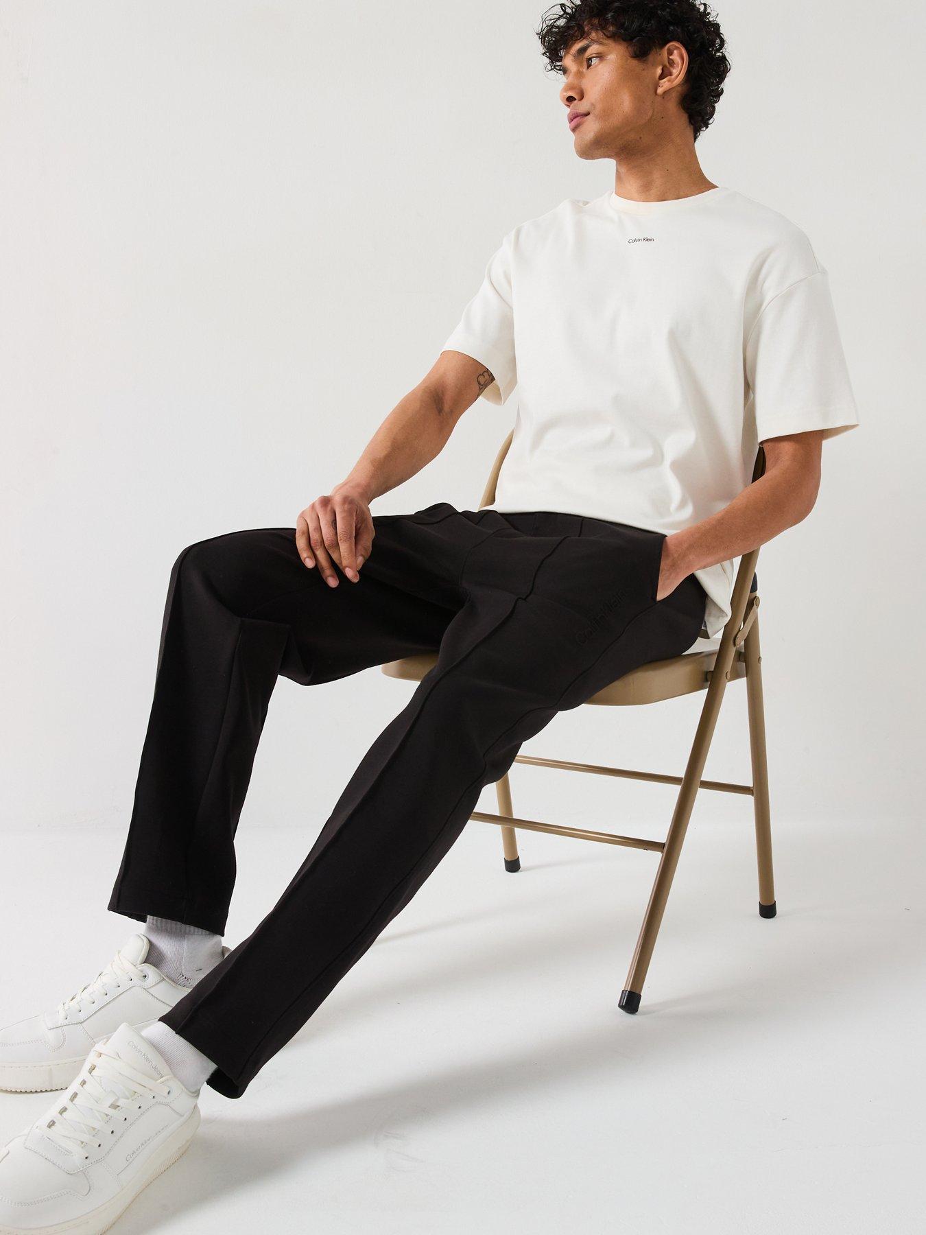 Image 4 of 6 of Calvin Klein Tech Interlock Sweatpants - Black