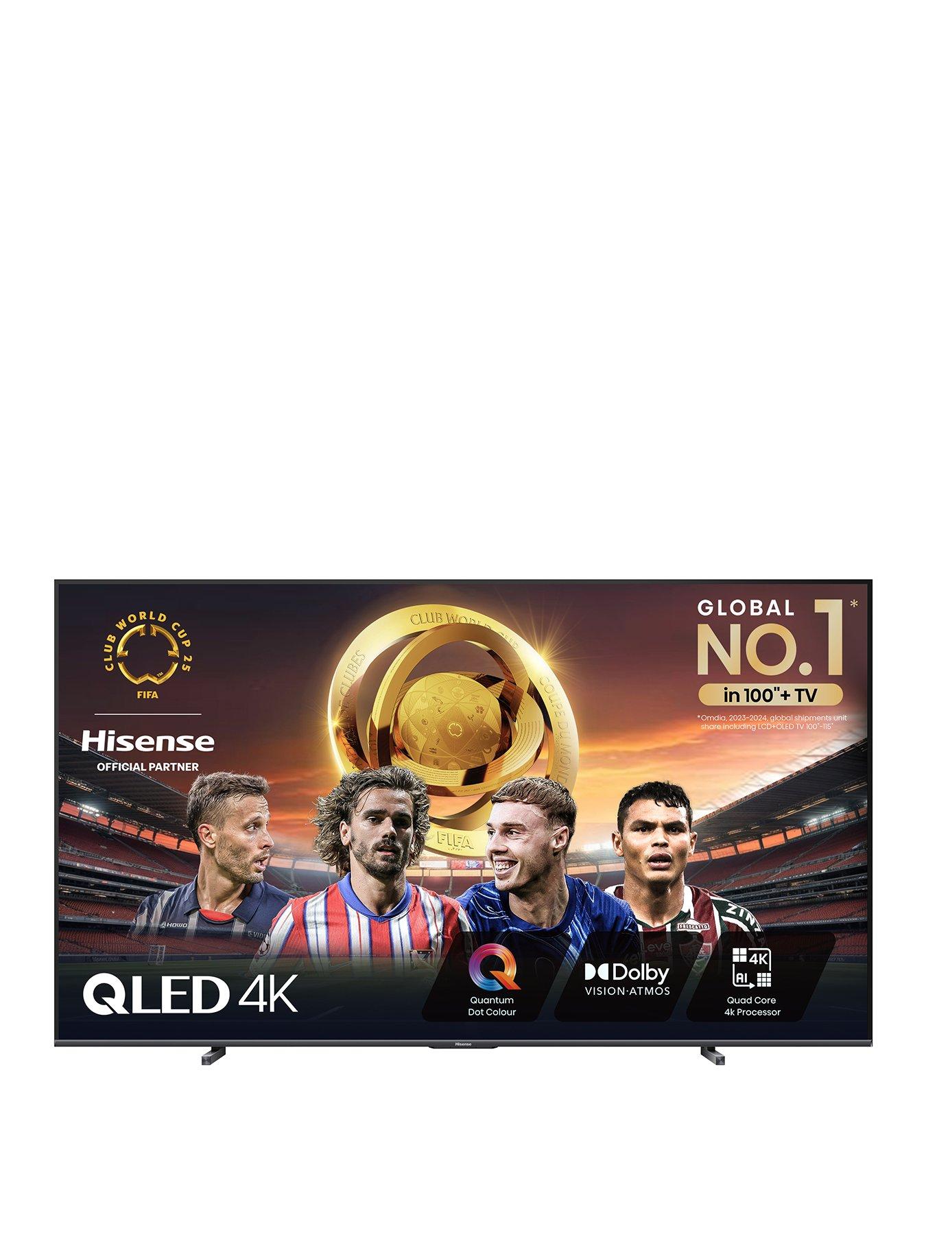Hisense 100E7NQTUK, 100-inch, QLED, 4K HDR, Smart TV