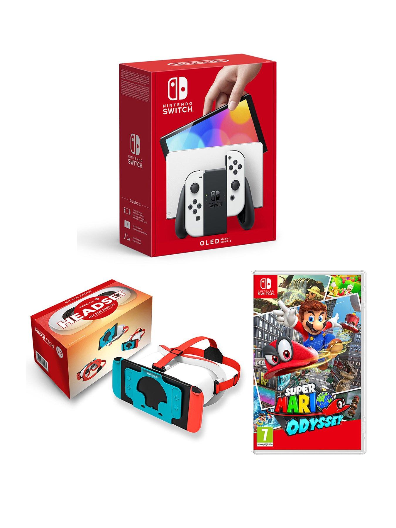 undefined Nintendo Switch HW (OLED Model) White & SUPER MARIO ODYSSEY            & VR Switch headset V2