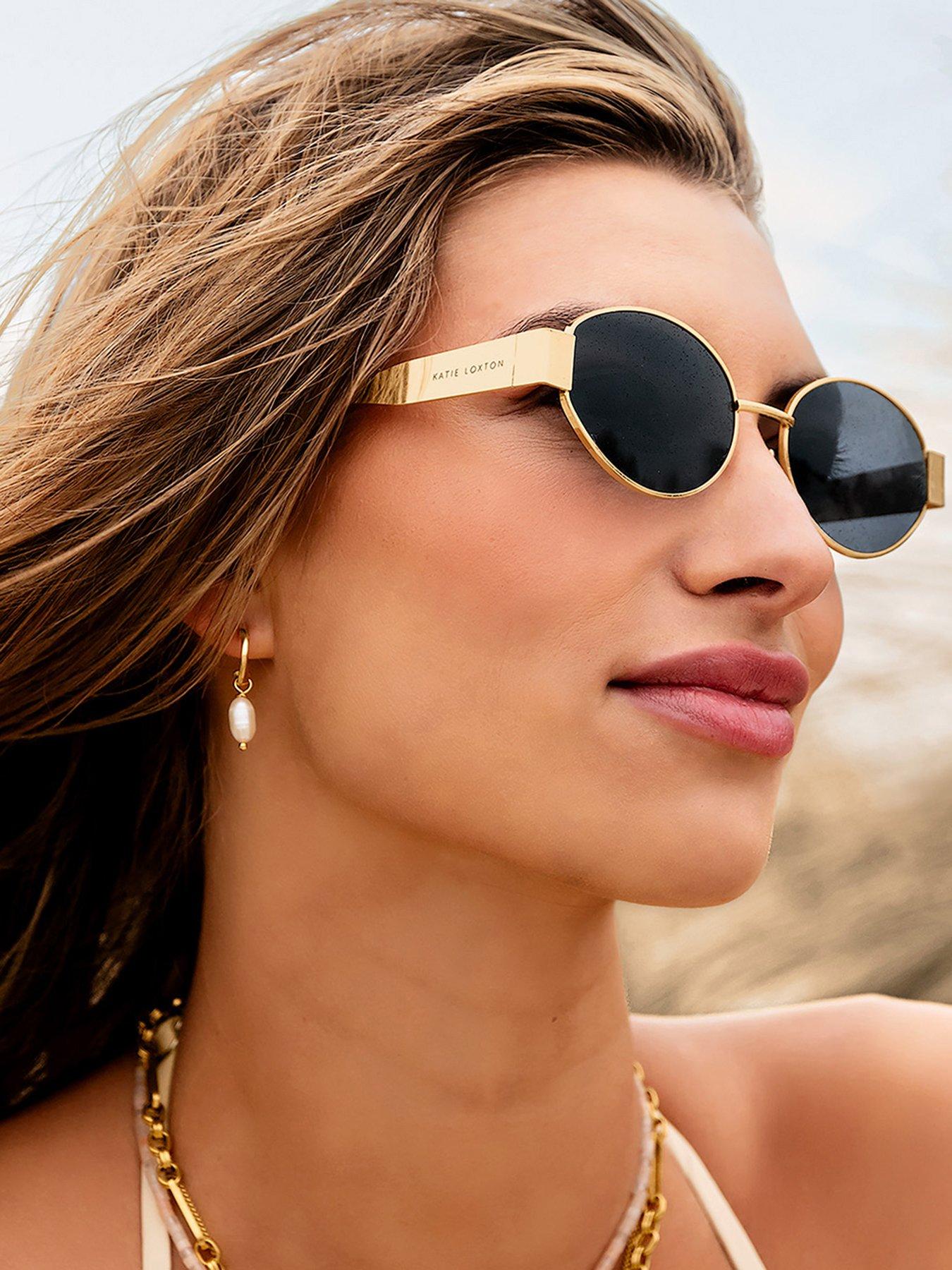 Katie Loxton Siena Sunglasses In Matte Gold