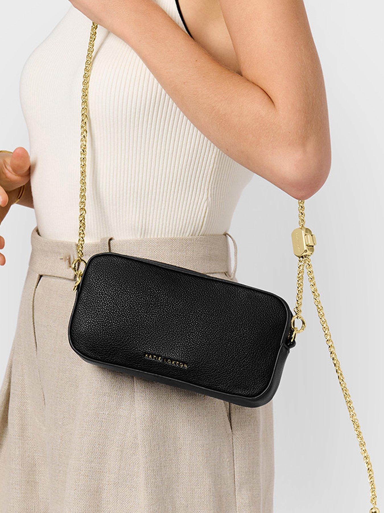 Image 1 of 5 of Katie Loxton Remi Slider Chain Crossbody Bag In Black