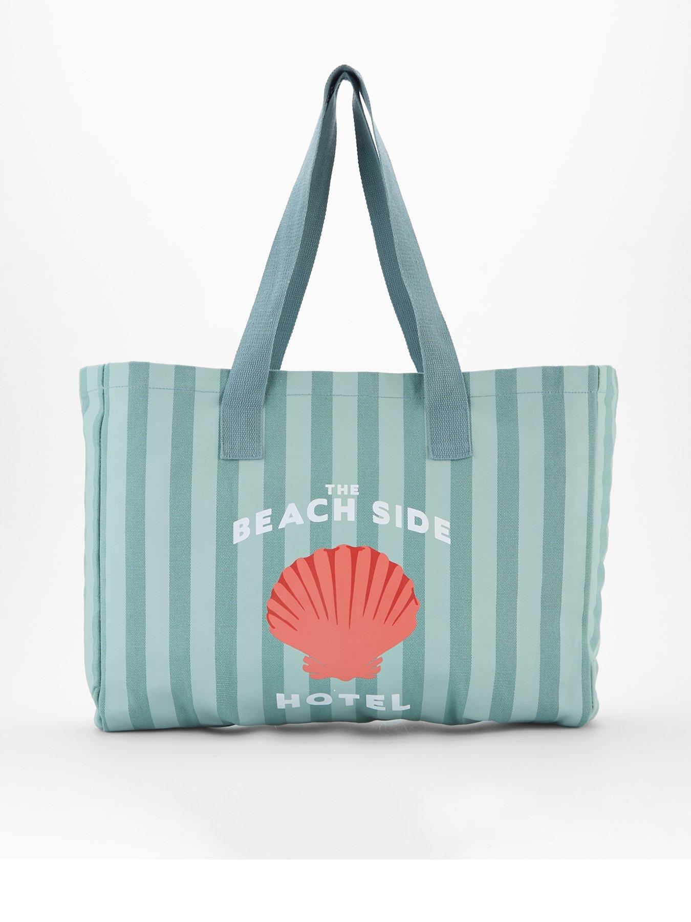undefined Shell Printed Slogan Tote Bag