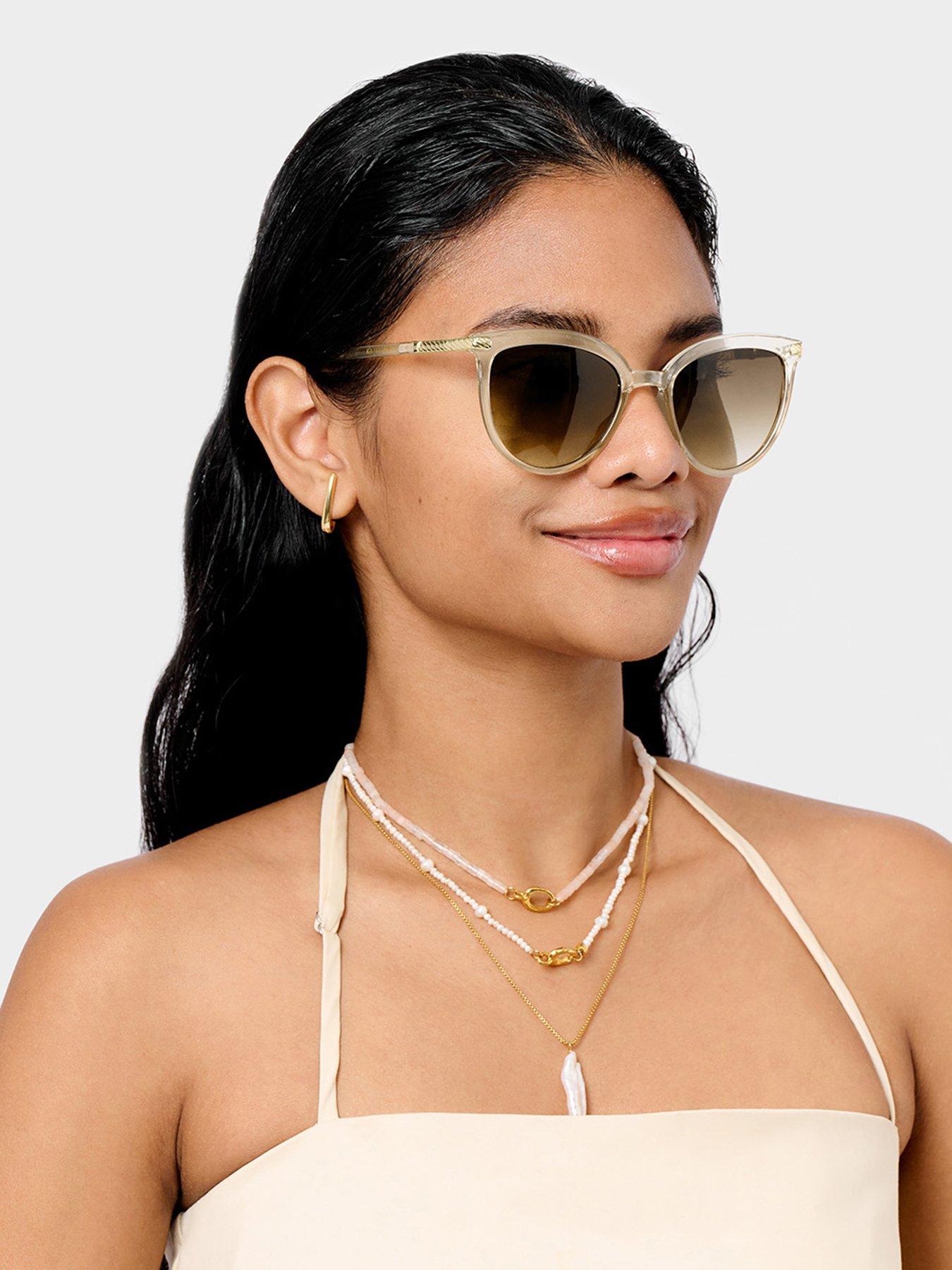 Image 1 of 6 of Katie Loxton Ravello Sunglasses - Nude Transparent