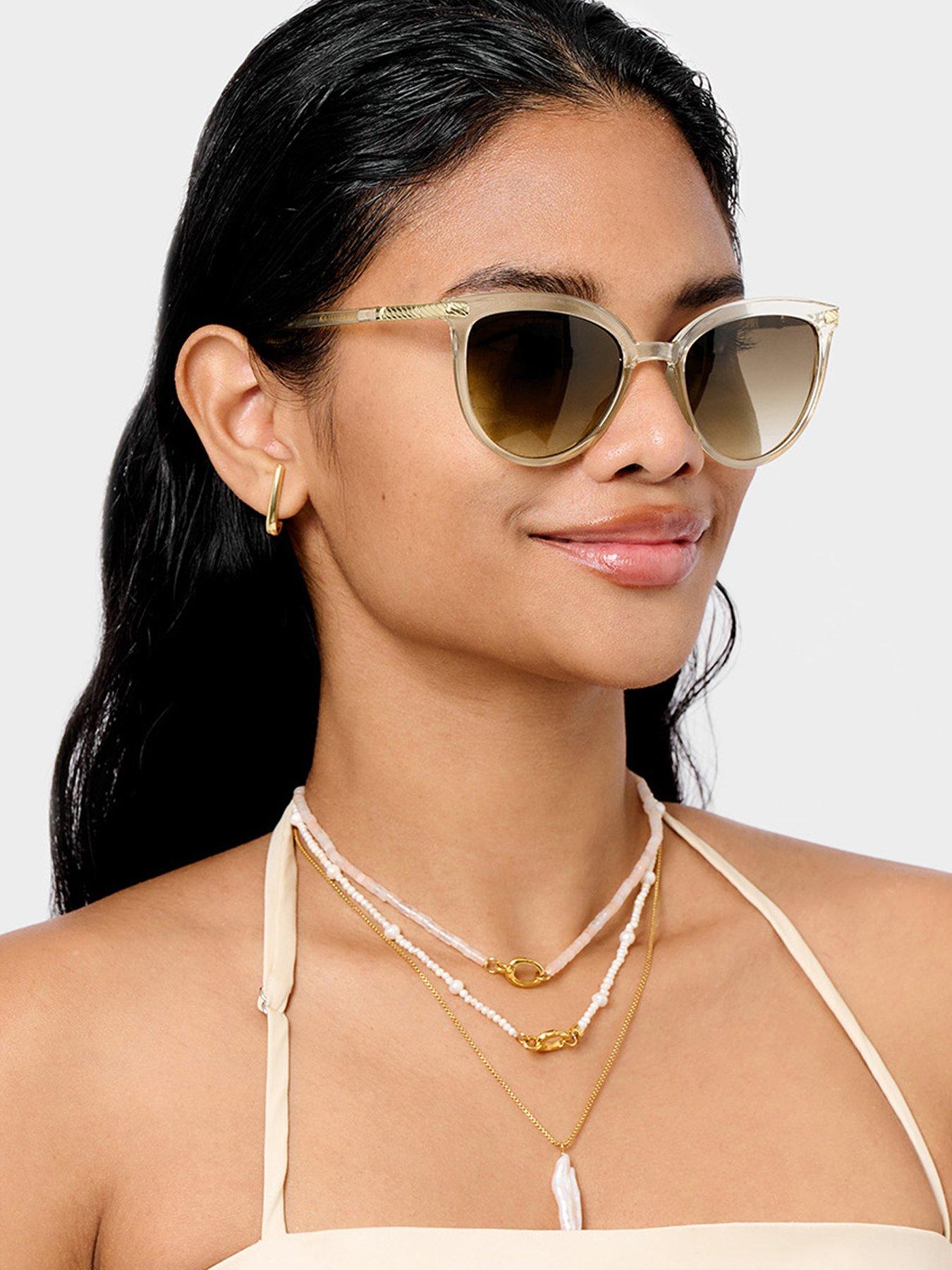 Katie Loxton Ravello Sunglasses - Nude Transparent
