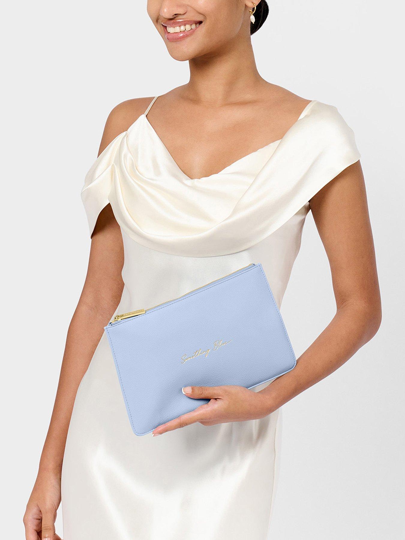 undefined Bridal Sentiment Pouch Something Blue In Powder Blue