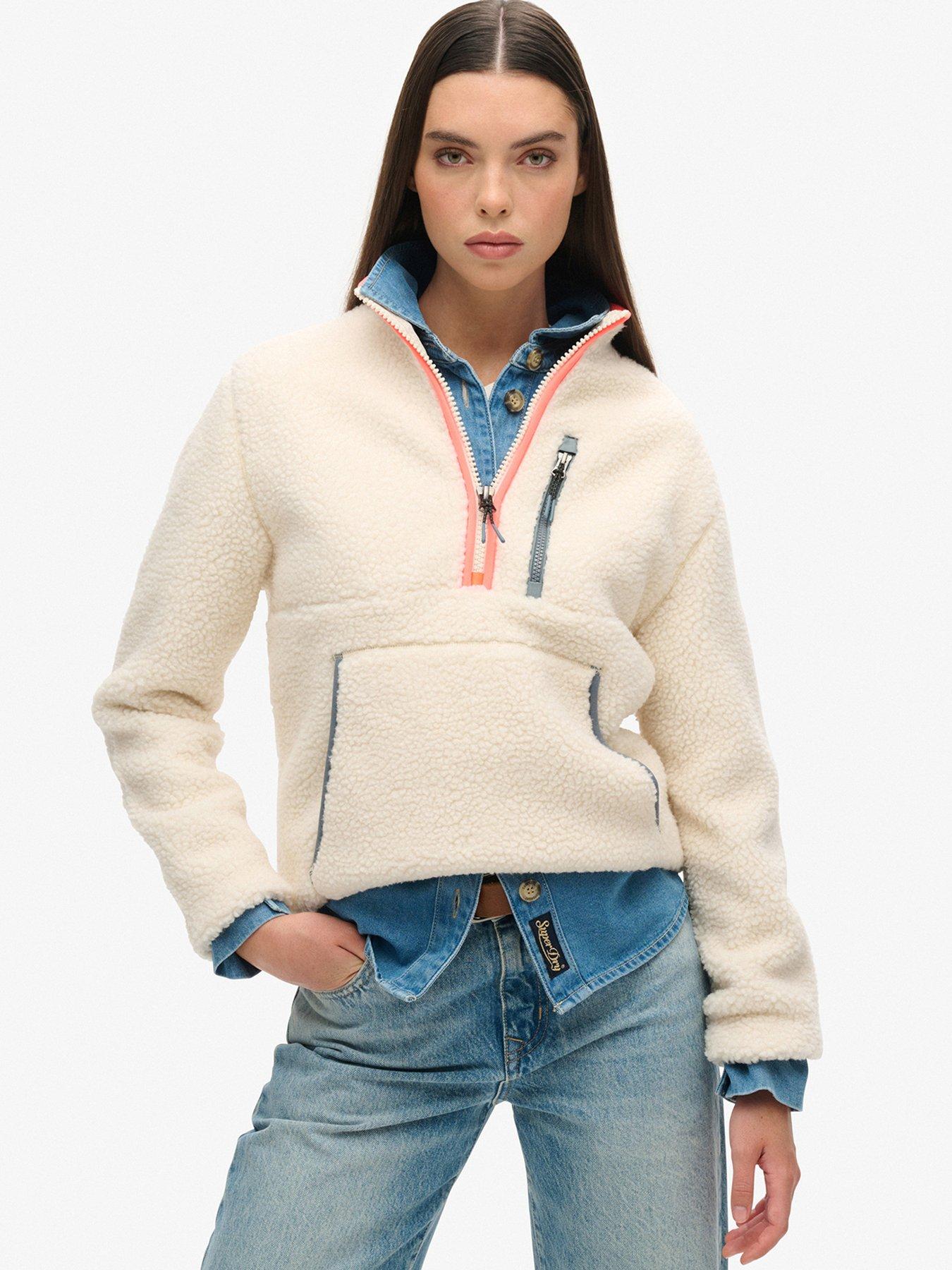 undefined Outdoor Half Zip Fleece - Beige