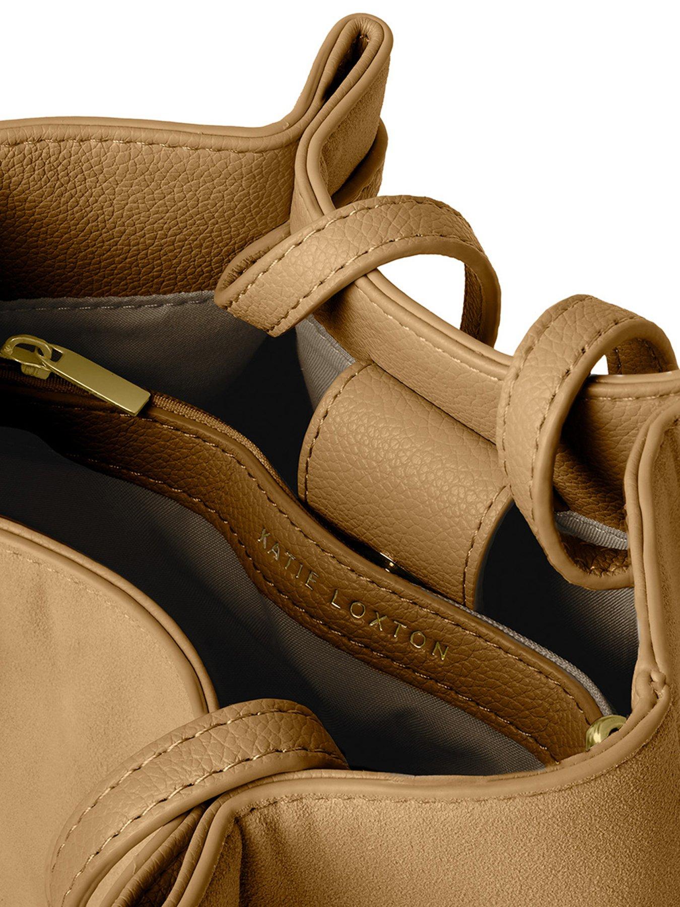 Image 3 of 5 of Katie Loxton Celina Suedette Bucket Bag In Camel Suedette