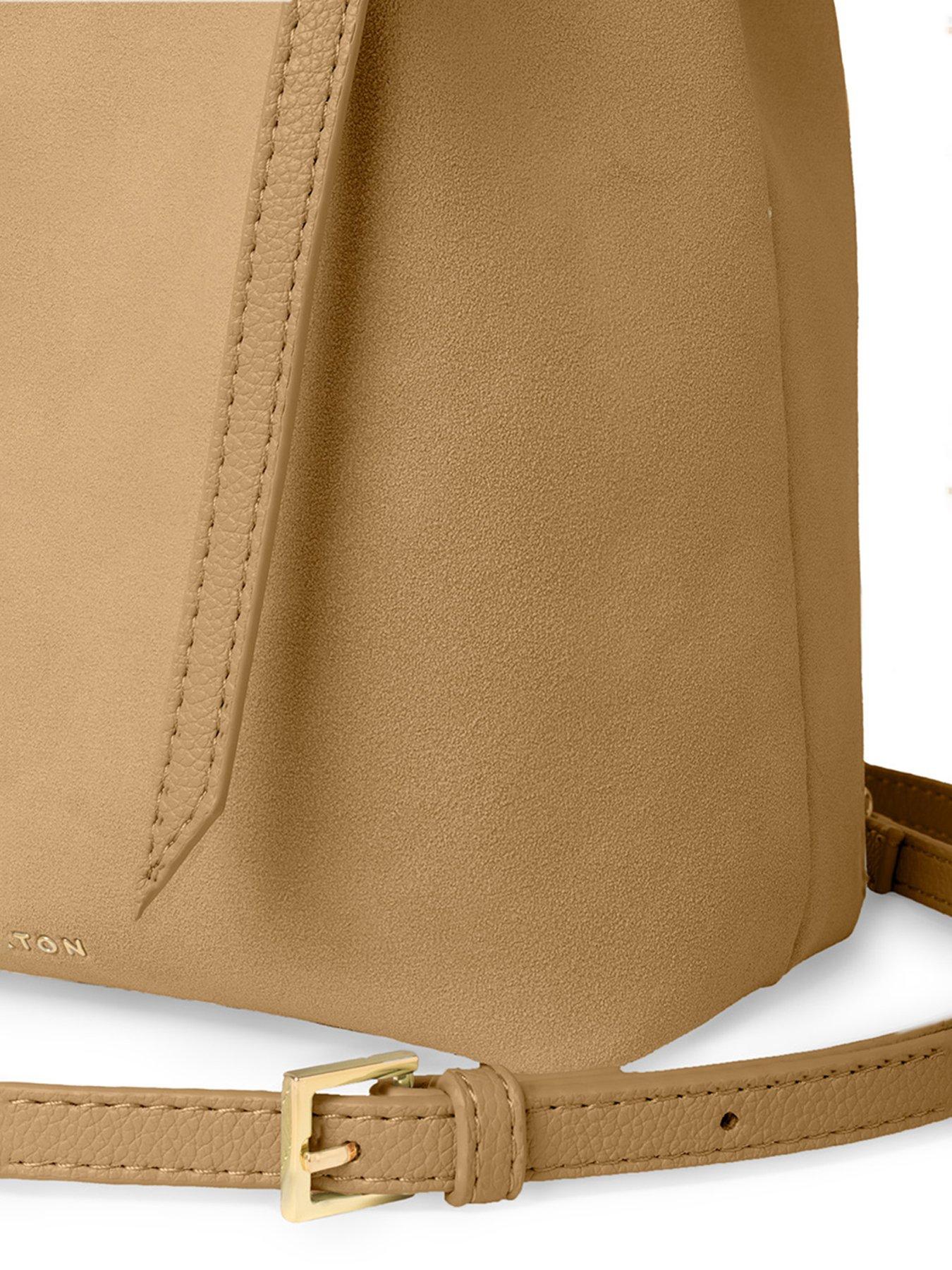 Image 4 of 5 of Katie Loxton Celina Suedette Bucket Bag In Camel Suedette