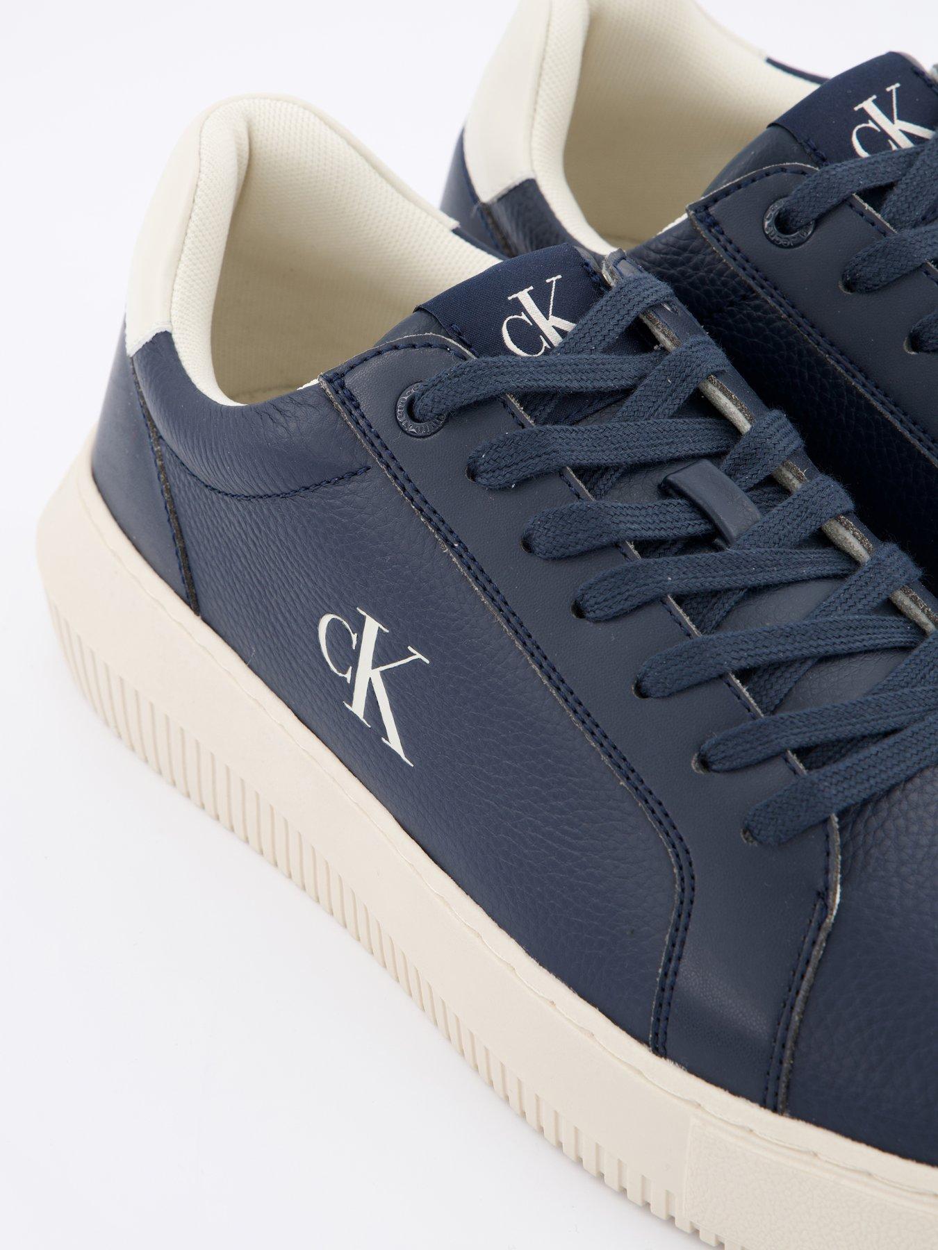Image 5 of 7 of Calvin Klein Chunky Cupsole Leather Trainers - Navy