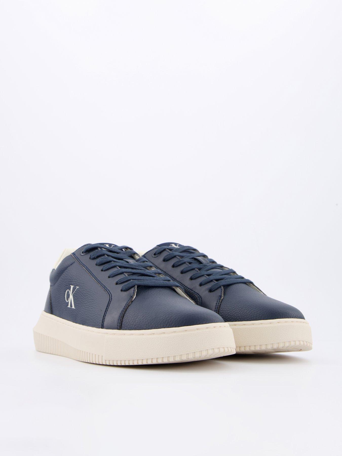 Image 6 of 7 of Calvin Klein Chunky Cupsole Leather Trainers - Navy
