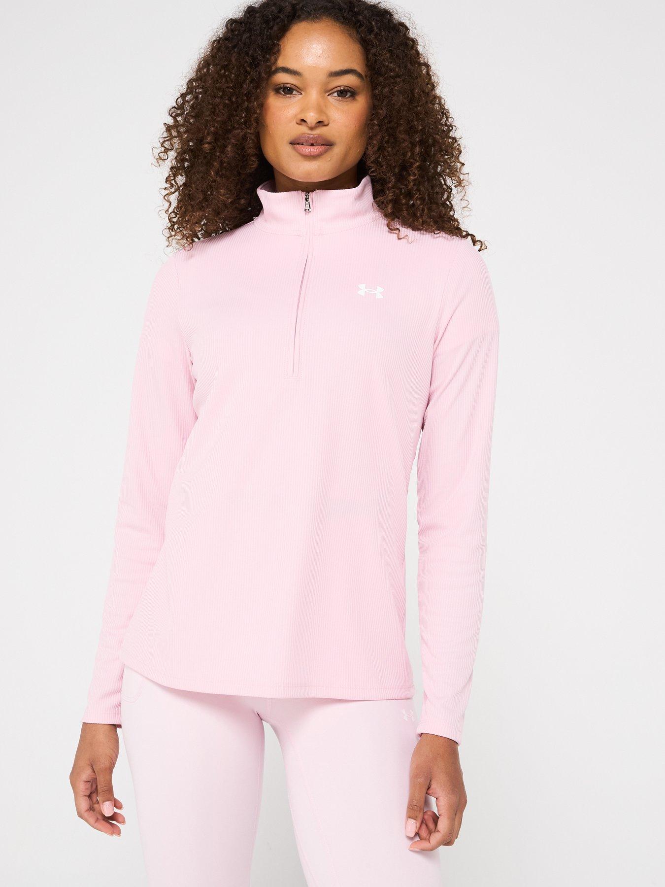 Image 1 of 5 of UNDER ARMOUR Women's Training Tech Rib 1/2 Zip - Pink