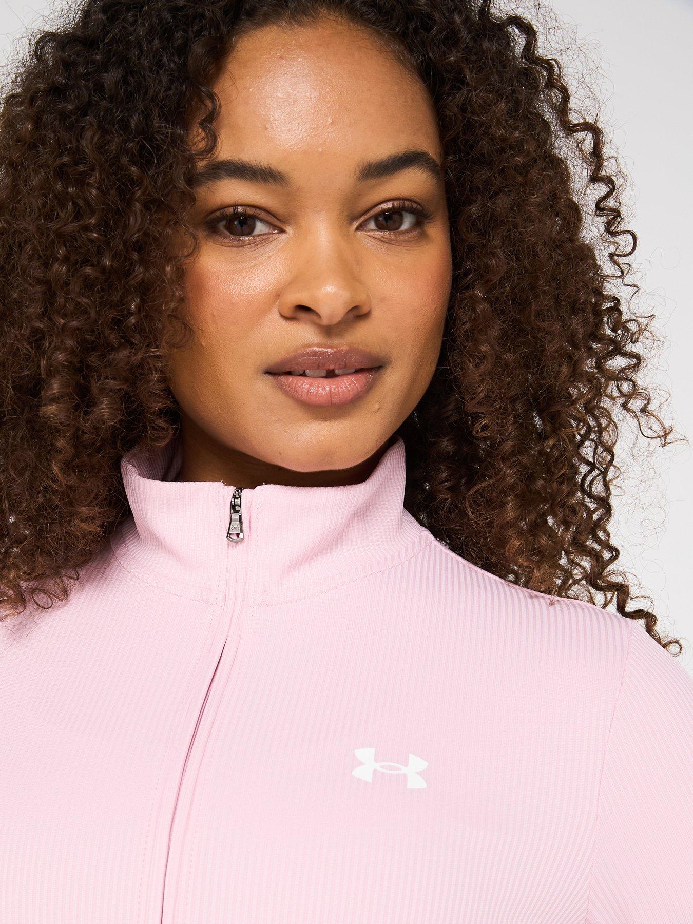 Image 4 of 5 of UNDER ARMOUR Women's Training Tech Rib 1/2 Zip - Pink