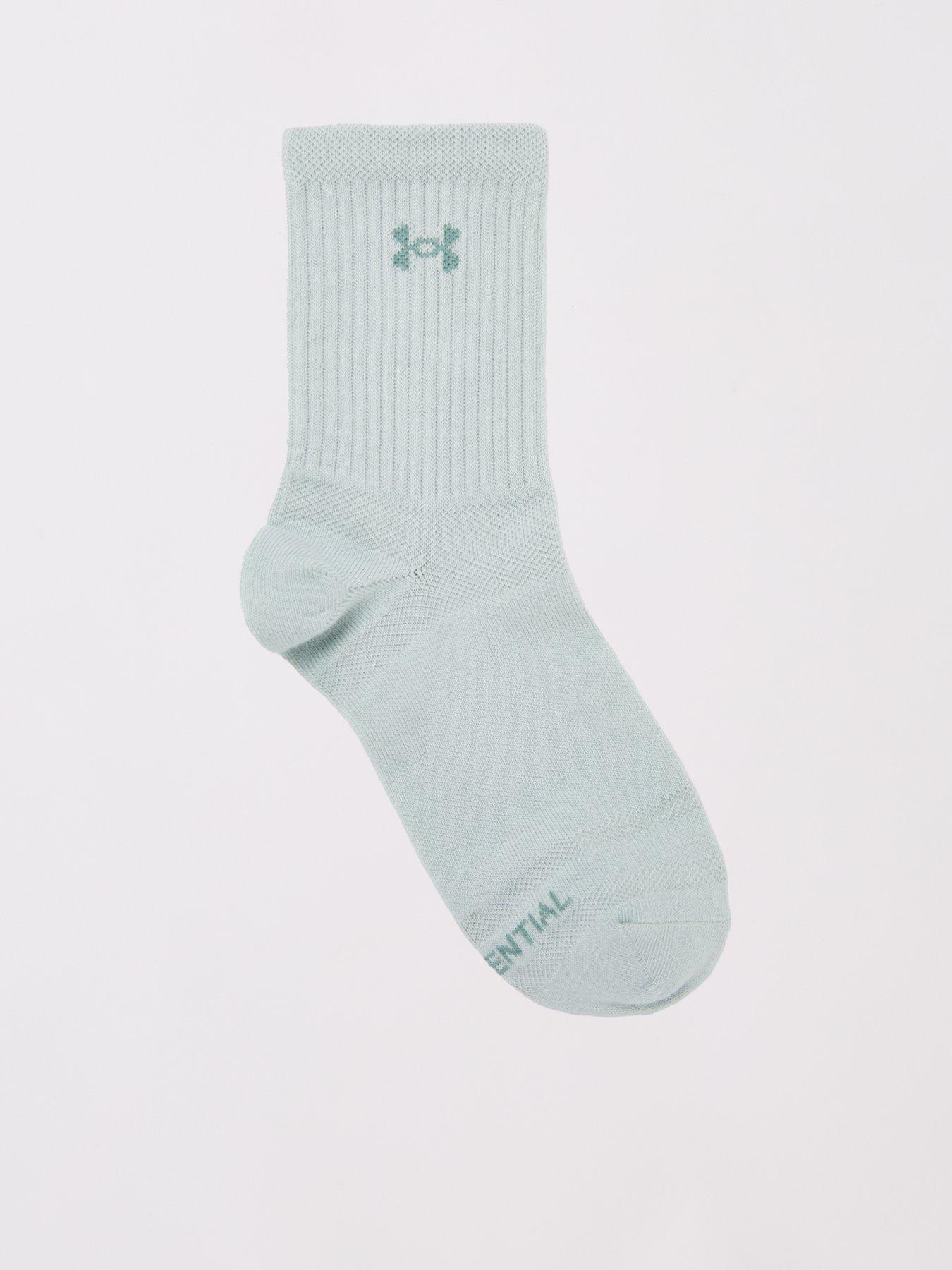 Image 4 of 4 of UNDER ARMOUR Womens Essential Mid Crew 3 Pack Socks - Grey