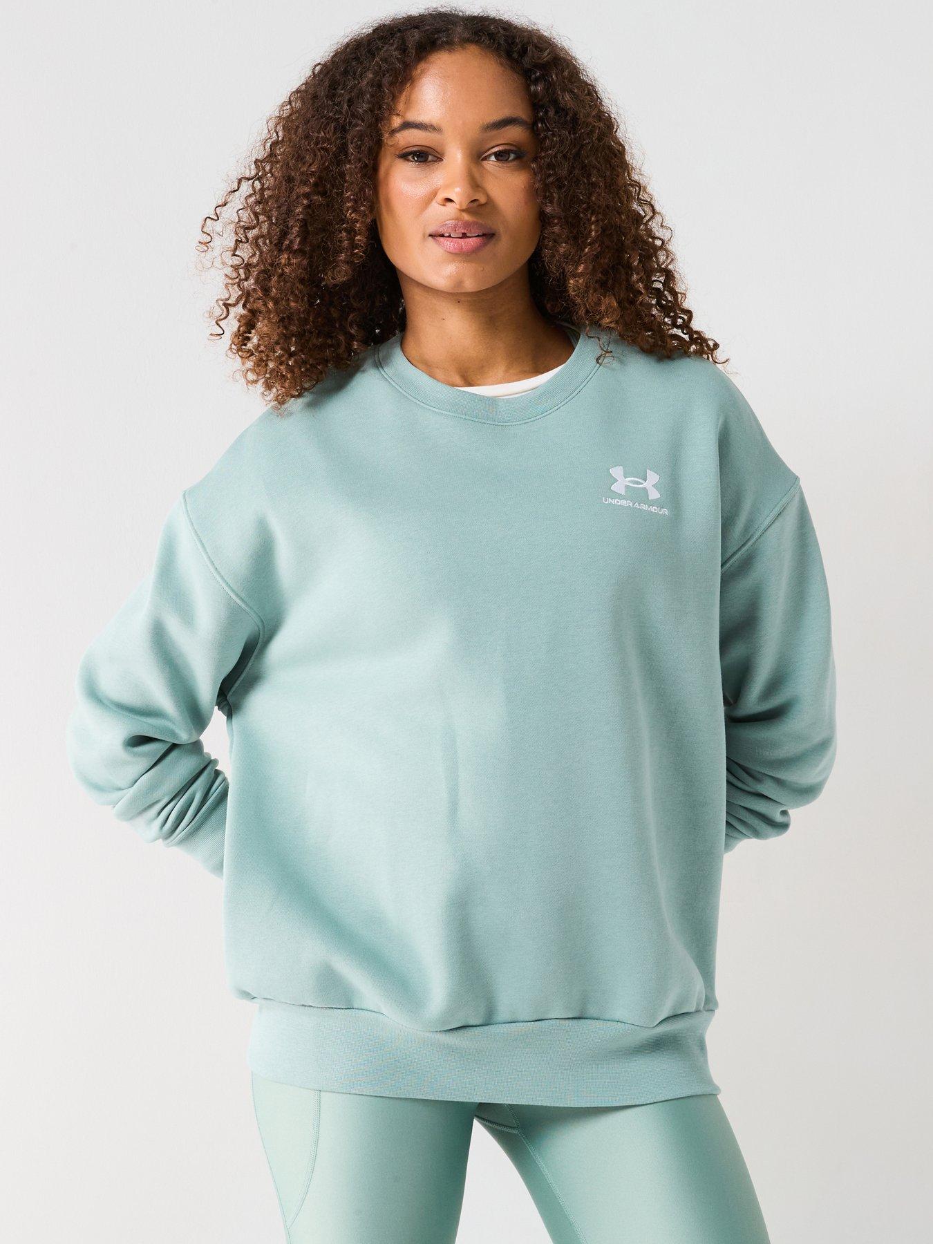 UNDER ARMOUR Womens Training Icon Fleece Oversized Sweatshirt - Green