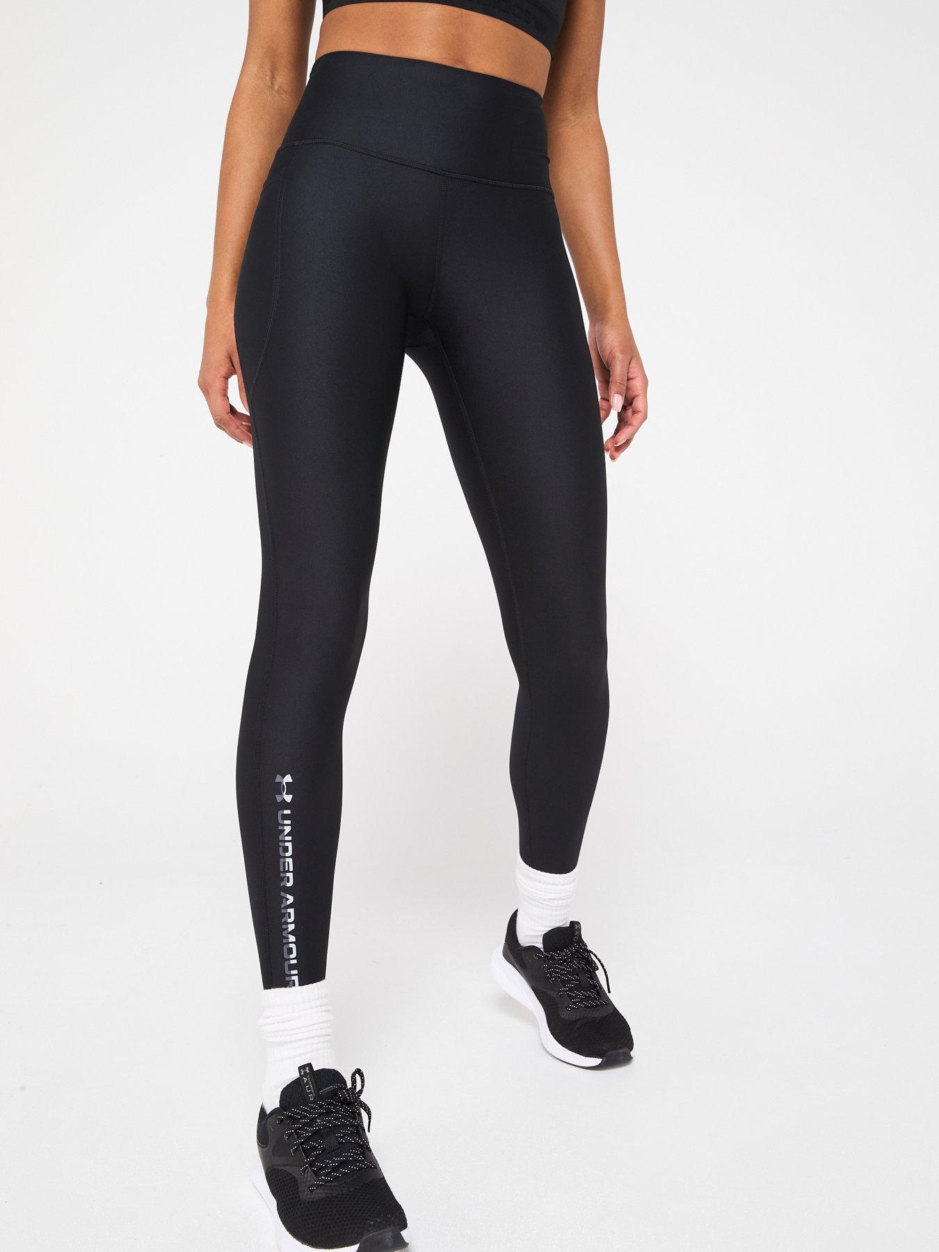undefined Womens Training Tech Branded Tights - Black